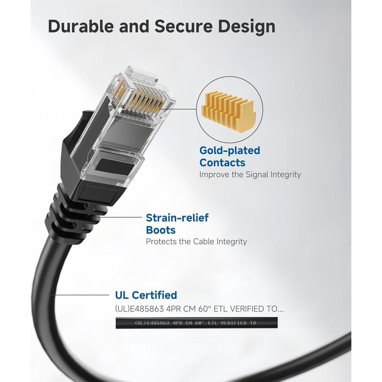 Cable Ethernet Cat 6 Cable Matters 7.62m Negro 10Gbps