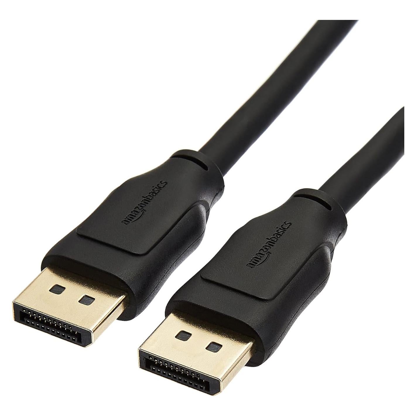 Cable DisplayPort 1.4 Amazon Basics 3m 8K 32.4Gbps Negro