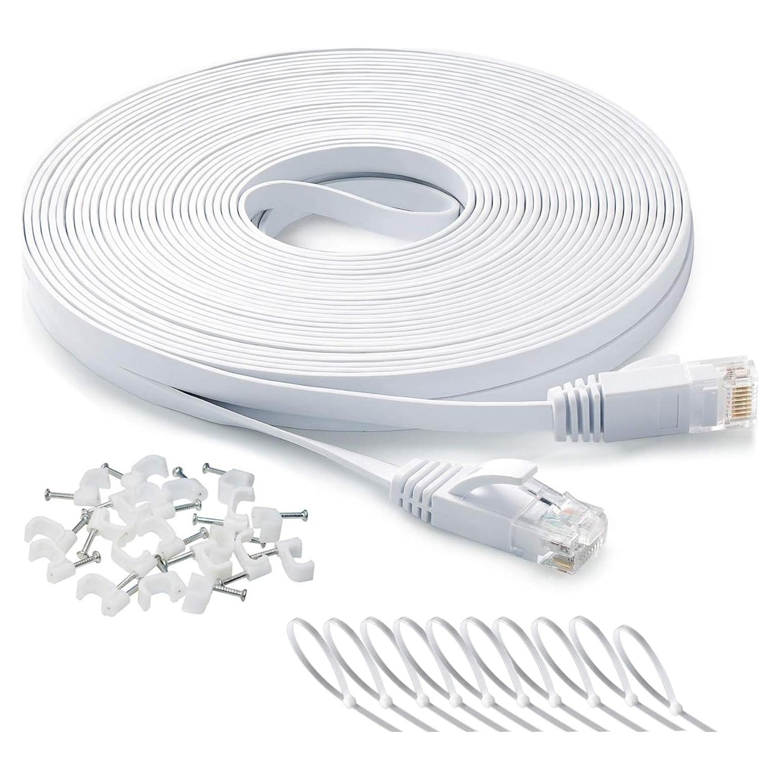 Cable Ethernet Cat 6 30.48 m Blanco UTP Alta Velocidad