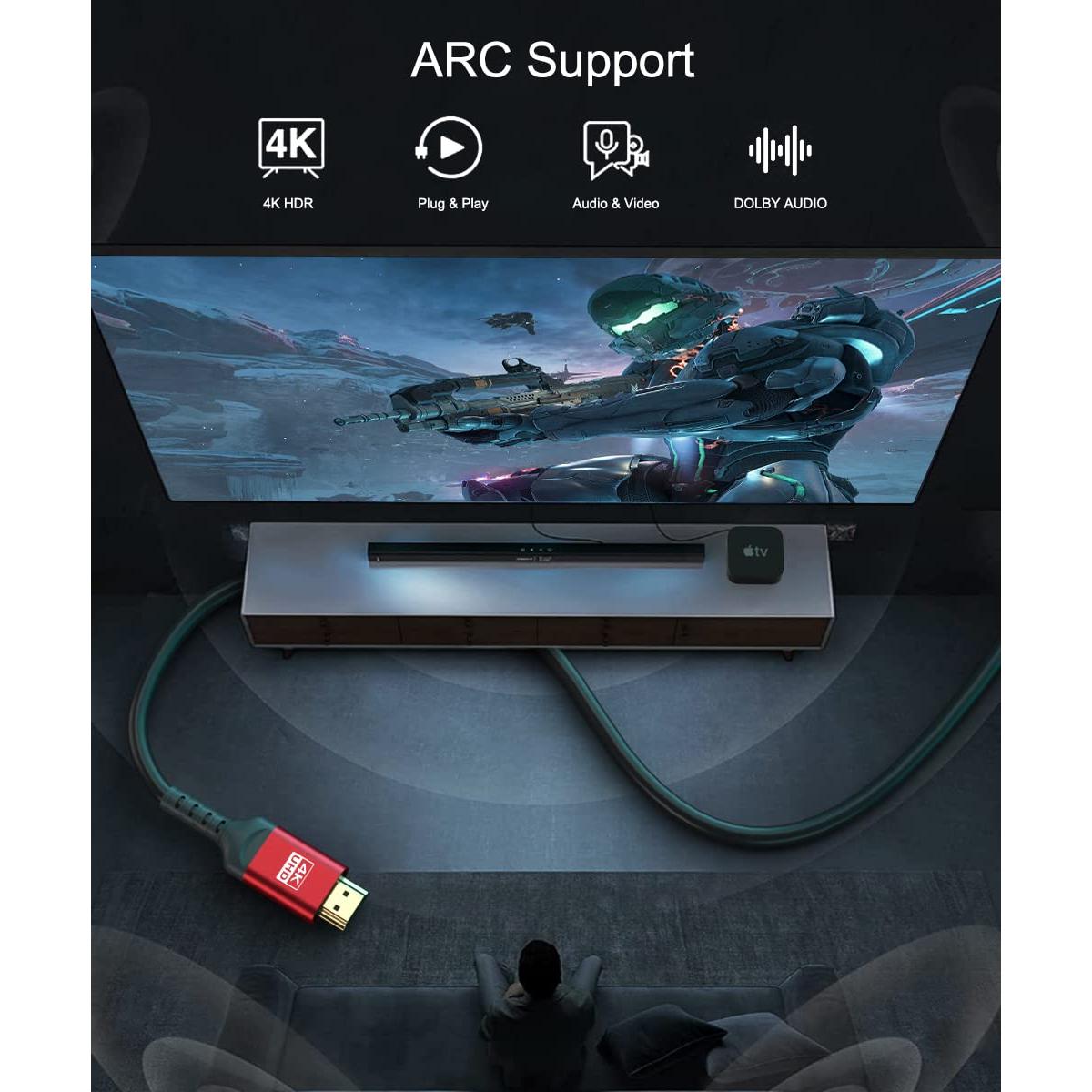 Cable HDMI 15.24 m ALLEASA Alta Velocidad 4K HDR CL3