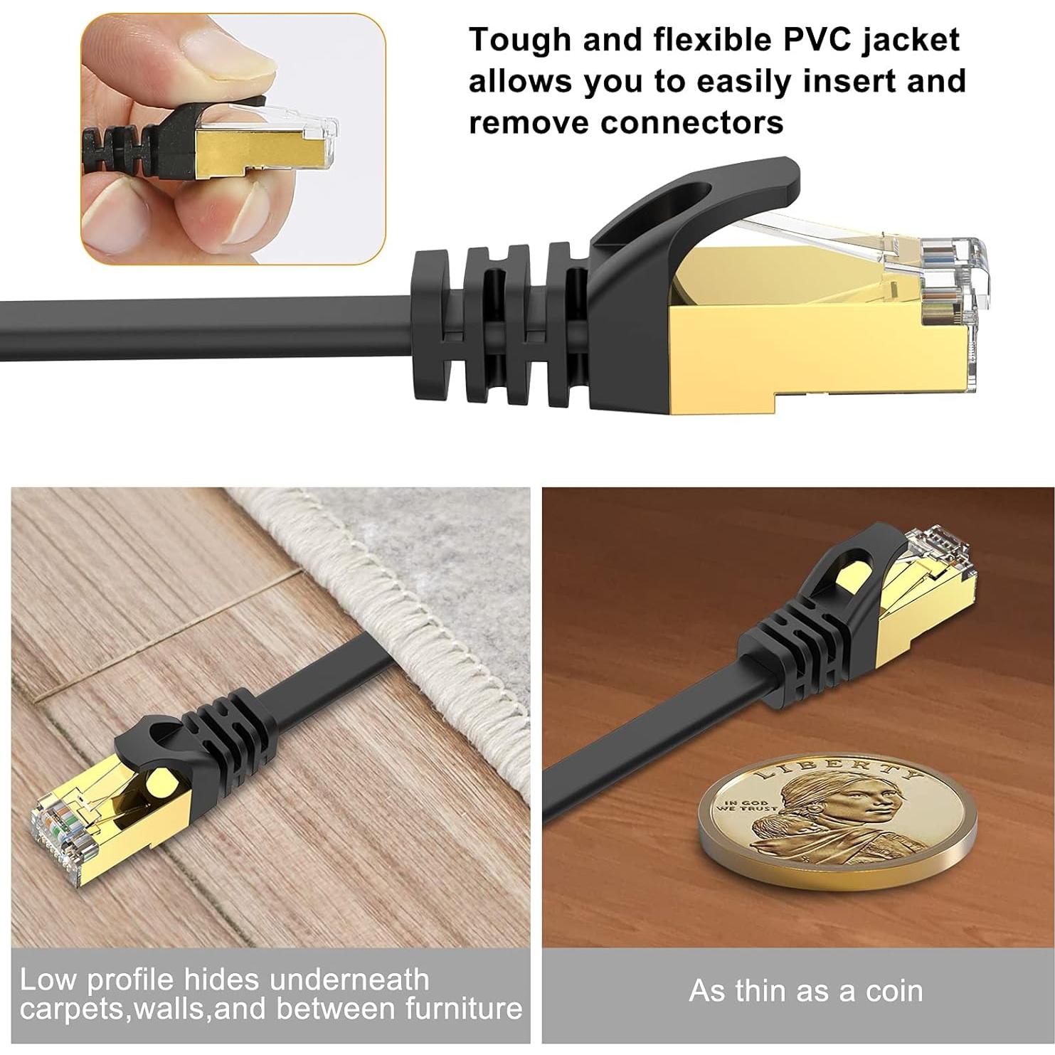 Cable Ethernet CAT8 Ercielook 9.14 m Alta Velocidad S/FTP