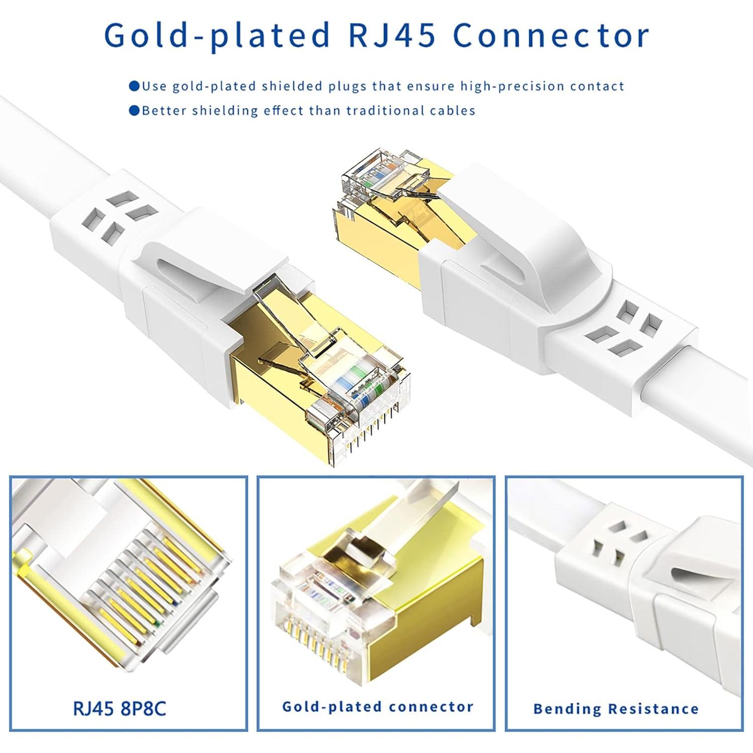 Cable Ethernet Cat8 7.62m Qiuean Alta Velocidad 40Gbps