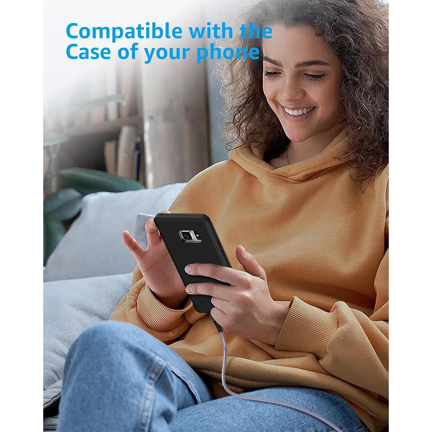 Cable Micro USB Largo Ruaeoda 3.05m Trenzado Nylon Alta Velocidad