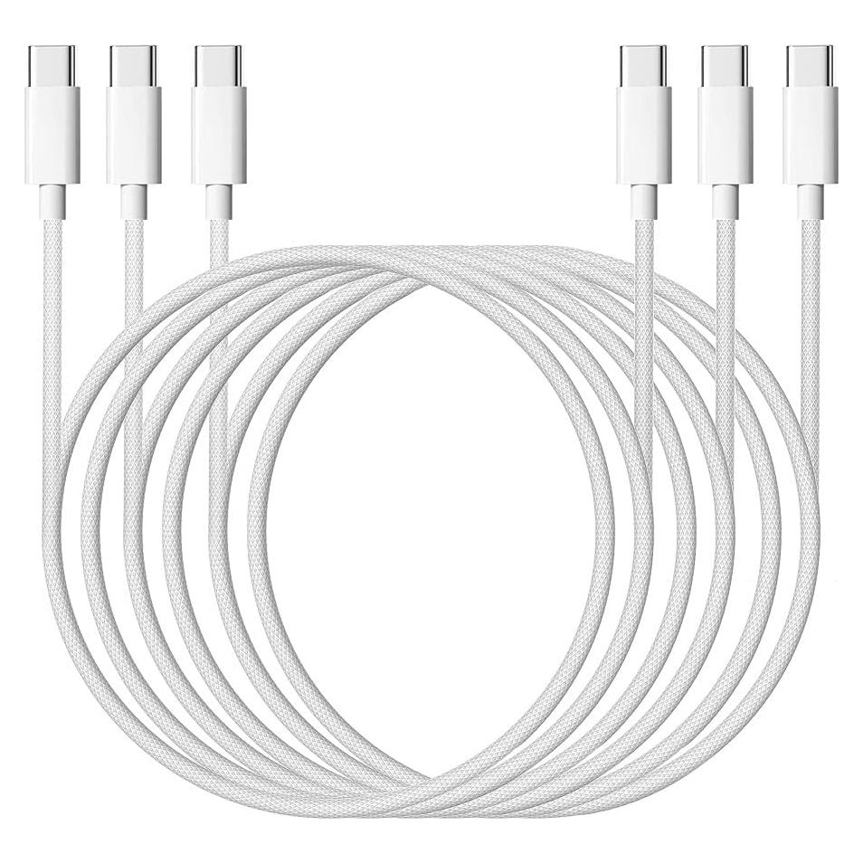 Cable USB C a USB C 240W 3m MFi Cargador Rápido 3 Paquete