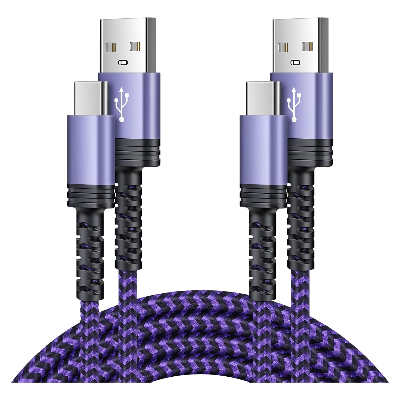 Cable USB Tipo C 3ft Ehoho Carga Rápida Trenzado 2 Pzs
