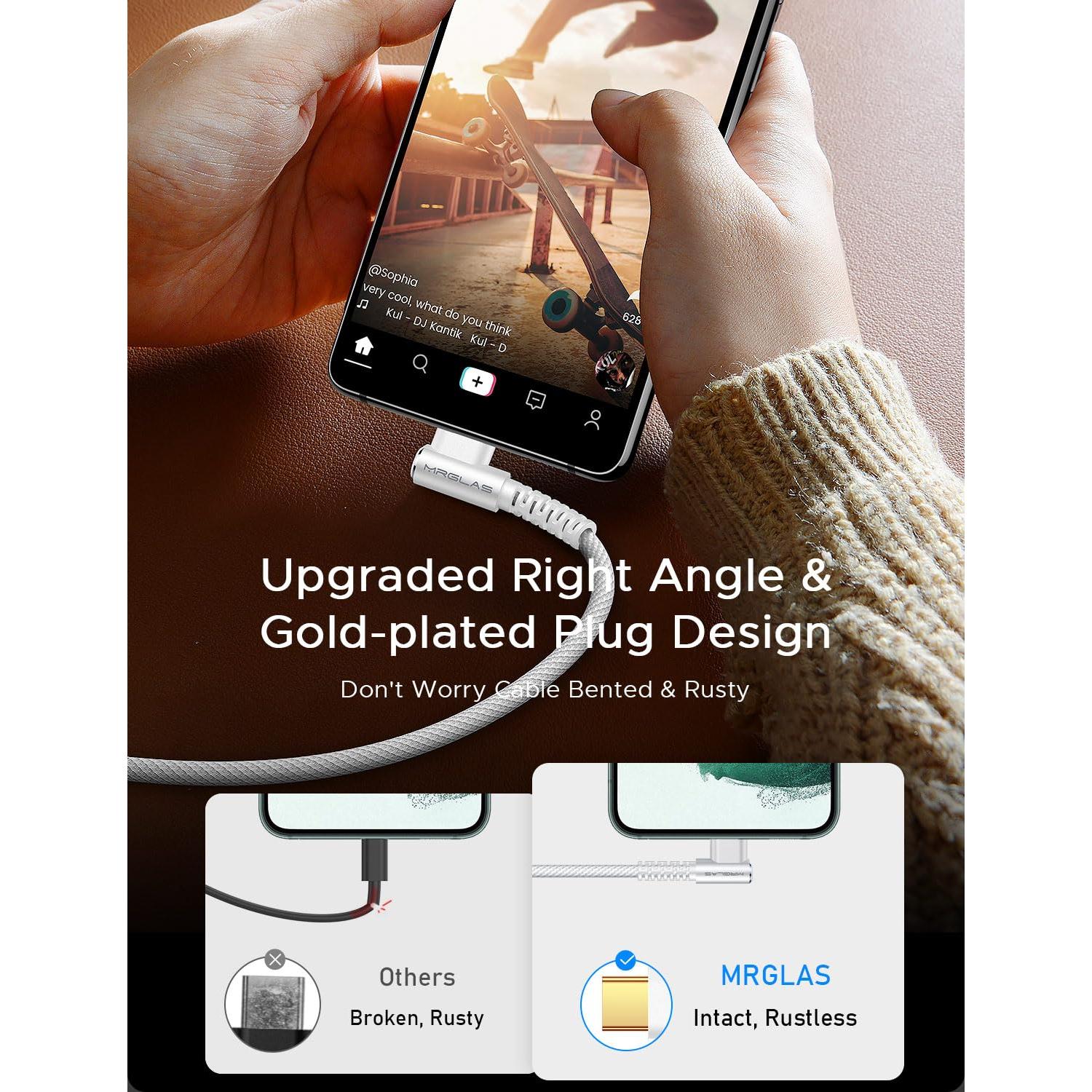 Paquete de 2 Cables USB C a USB C 100W 5A MRGLAS 2m