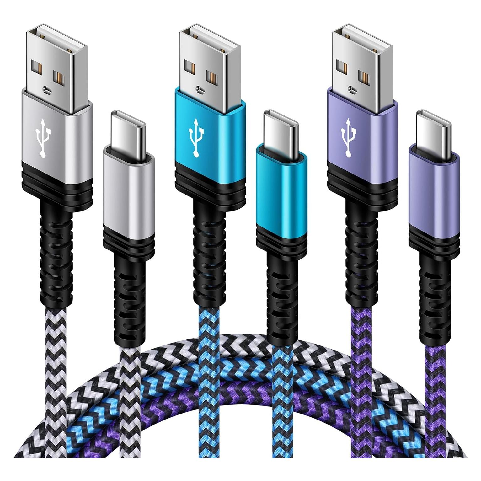 Cable Cargador Rápido USB A a C 5FT 3Pack Shenzhen