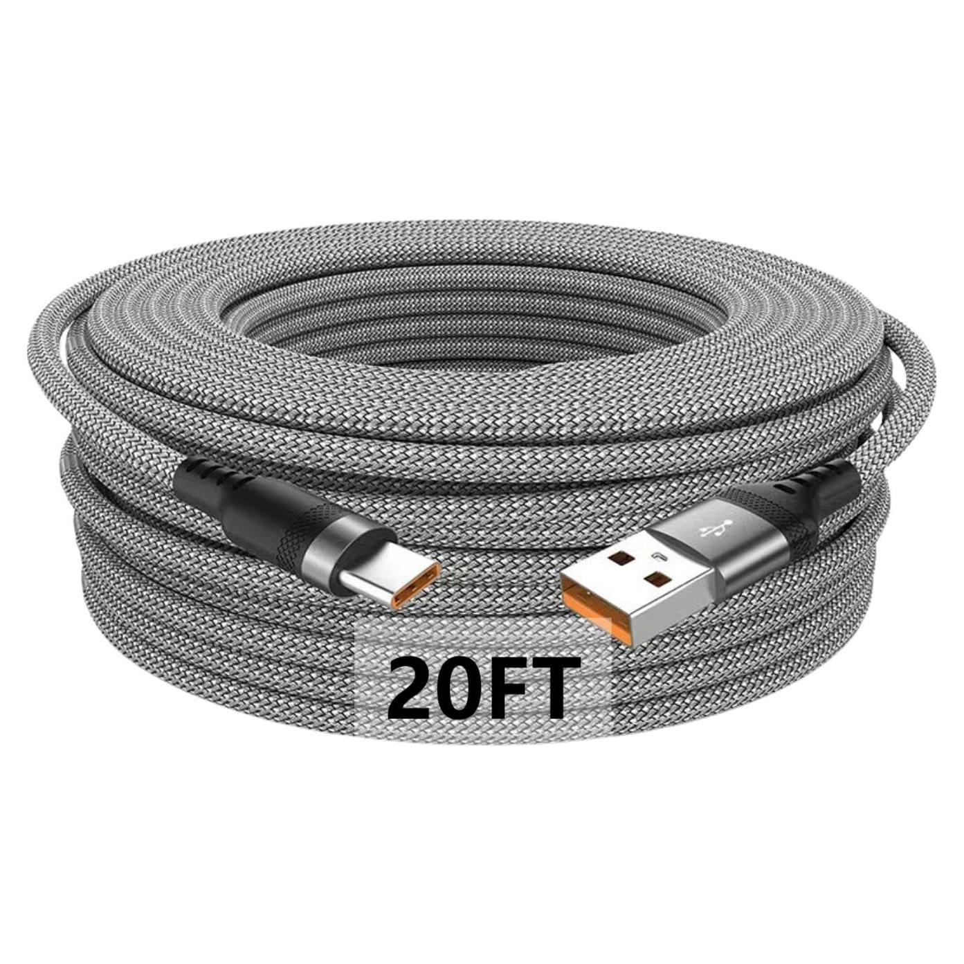 Cable USB C 20 pies 3A Carga Rápida Dongguan Zhenwei