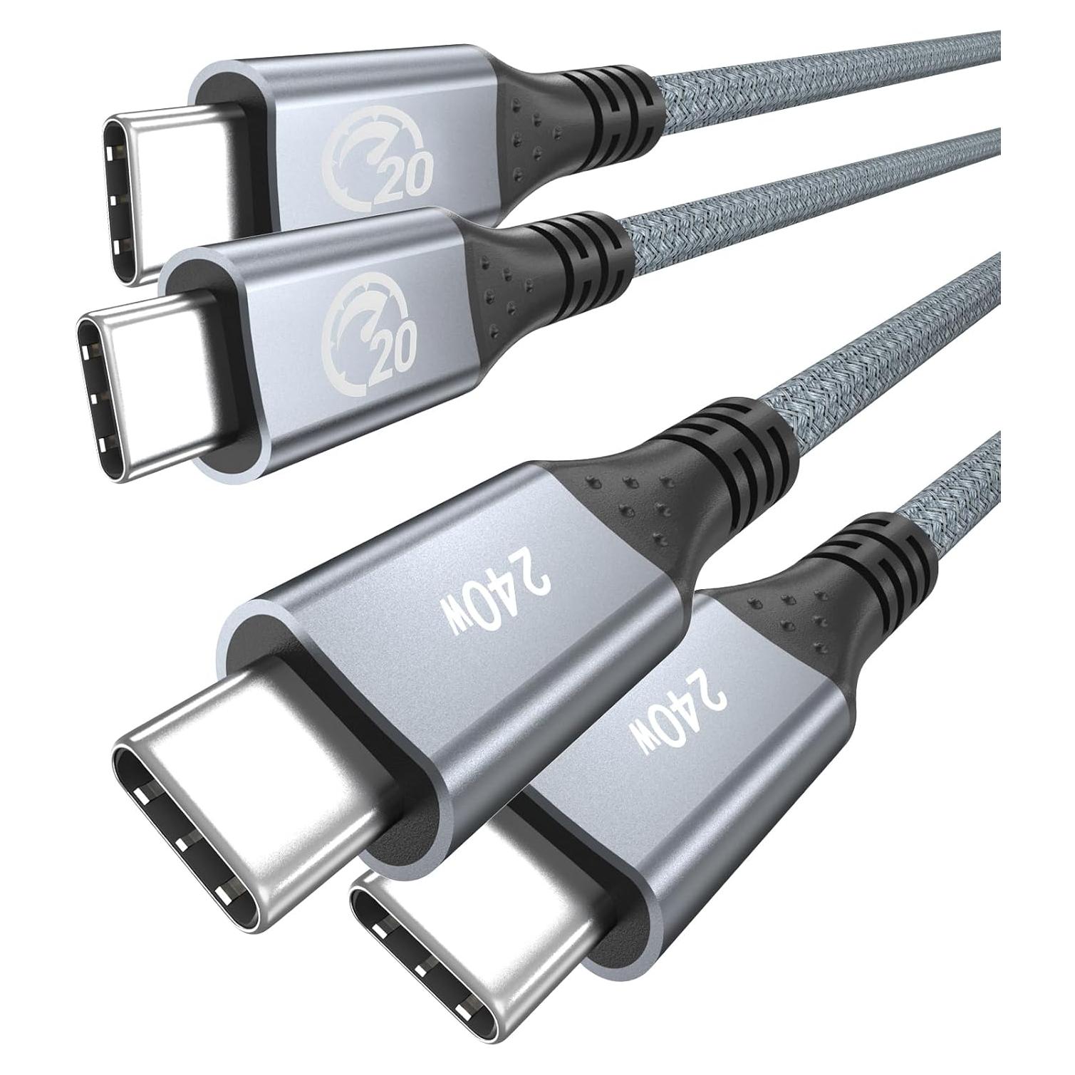 Cable USB C UseBean 4.57 m 240W 20Gbps 4K 2-Pack