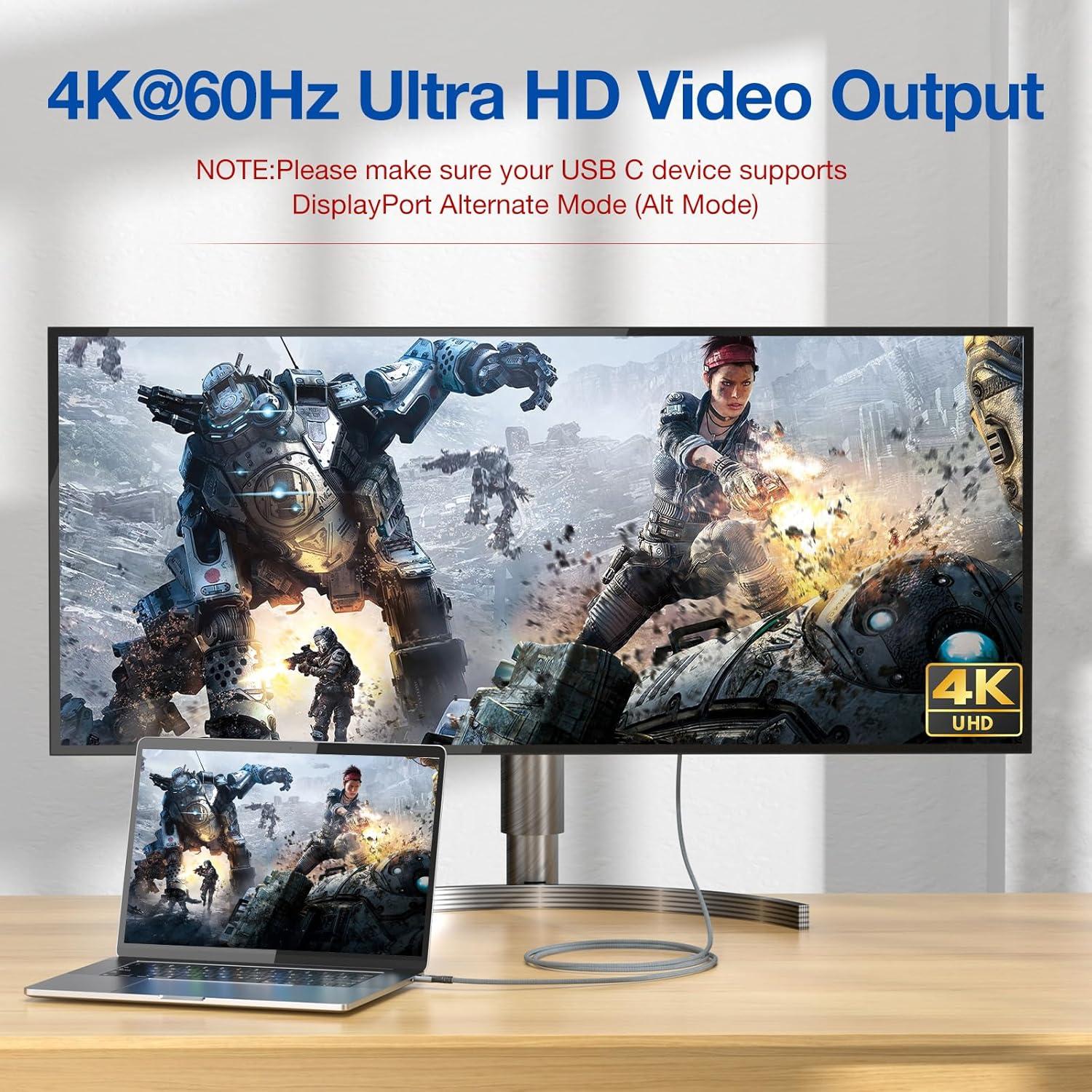 Cable USB C UseBean 4.57 m 240W 20Gbps 4K 2-Pack