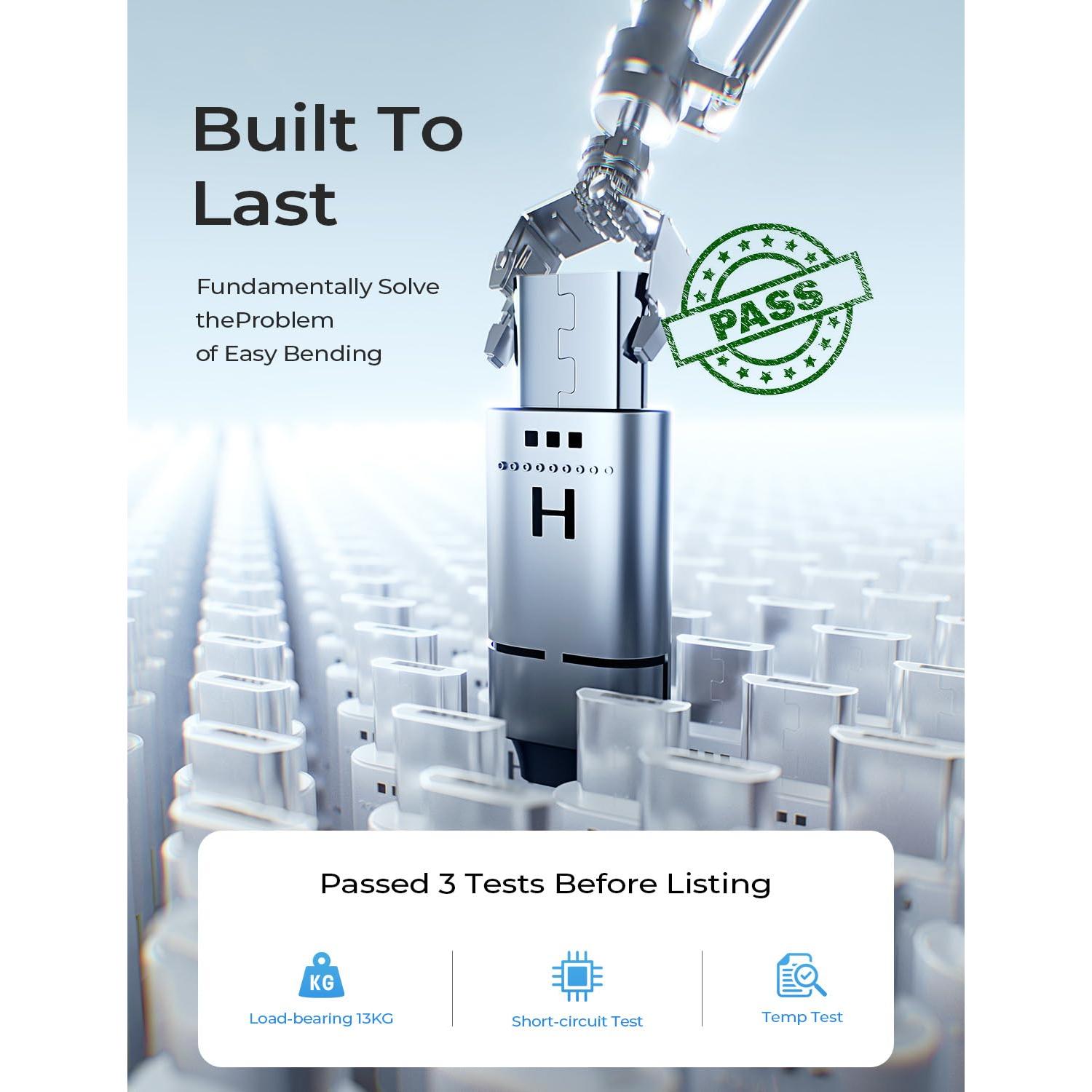 Cable USB C a Micro USB 1.0m LISEN 2-Pack Carga Rápida 2.4A