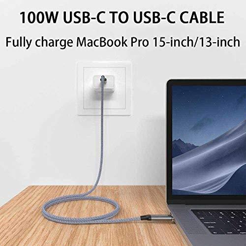 Cable USB C a USB C 15 pies 100W para iPhone 15 y Samsung