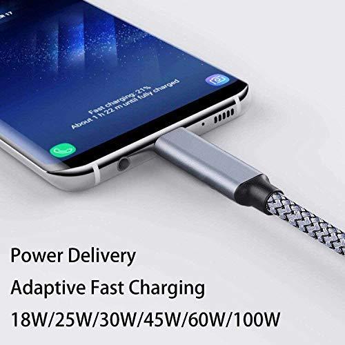 Cable USB C a USB C 15 pies 100W para iPhone 15 y Samsung
