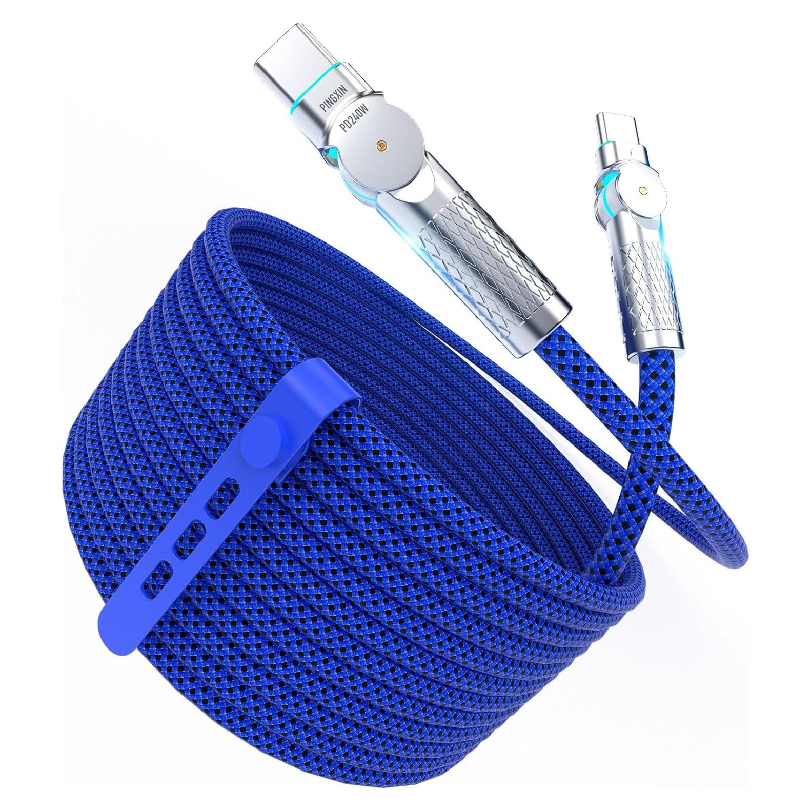 Cable USB C a USB C 3M 240W Trenzado PINGXIN Azul