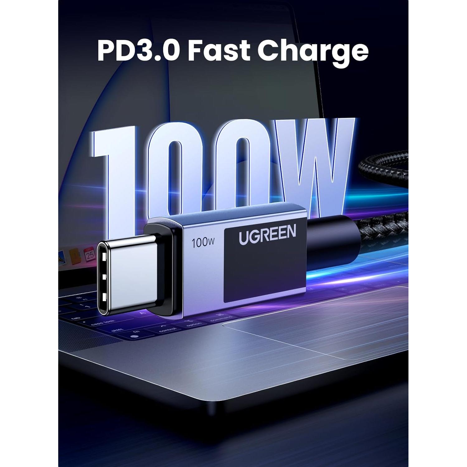 Cable USB C a USB C UGREEN 3.05m Carga Rápida 100W