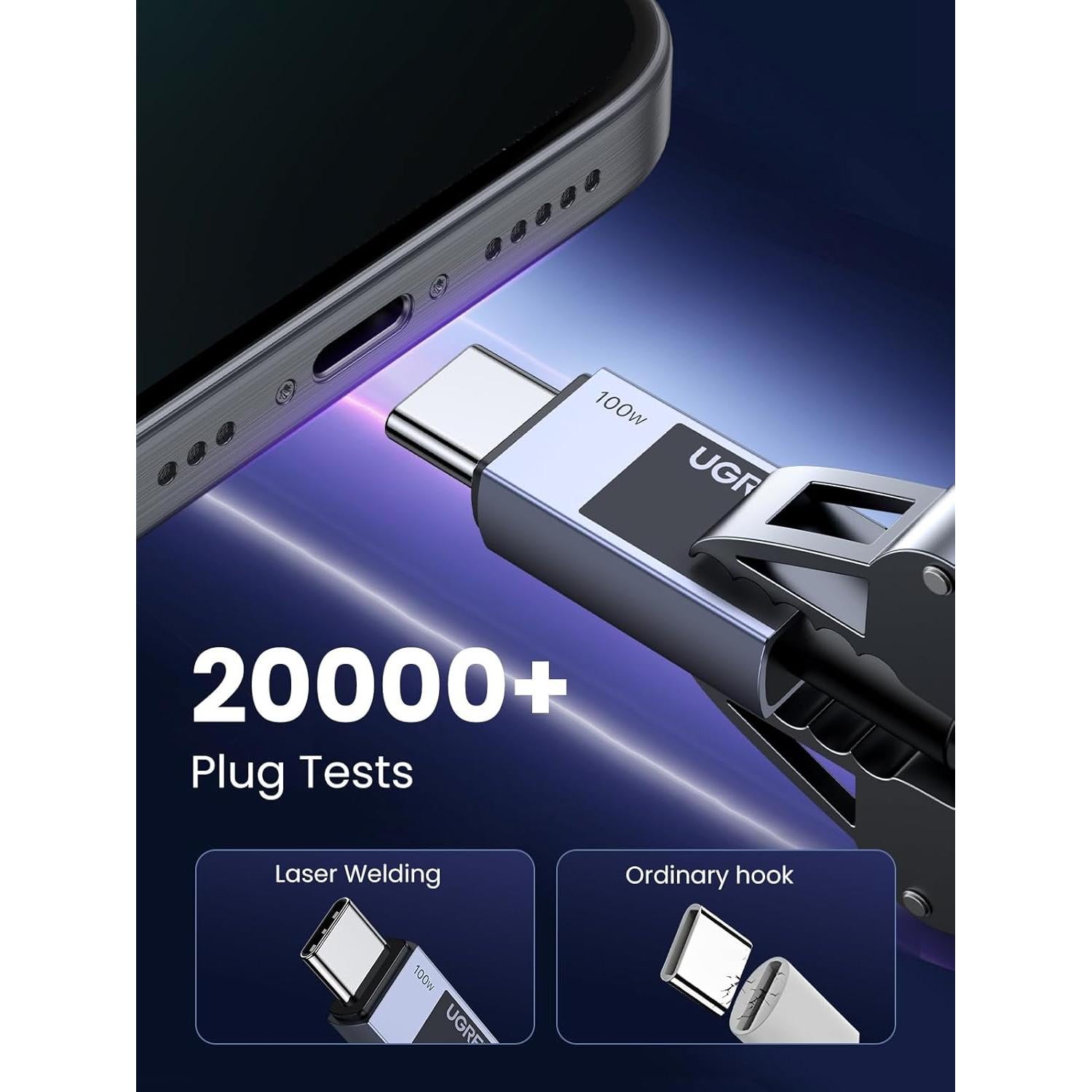 Cable USB C a USB C UGREEN 3.05m Carga Rápida 100W