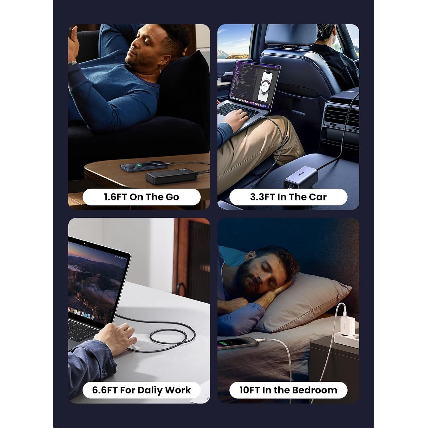 Cable USB C a USB C UGREEN 3.05m Carga Rápida 100W