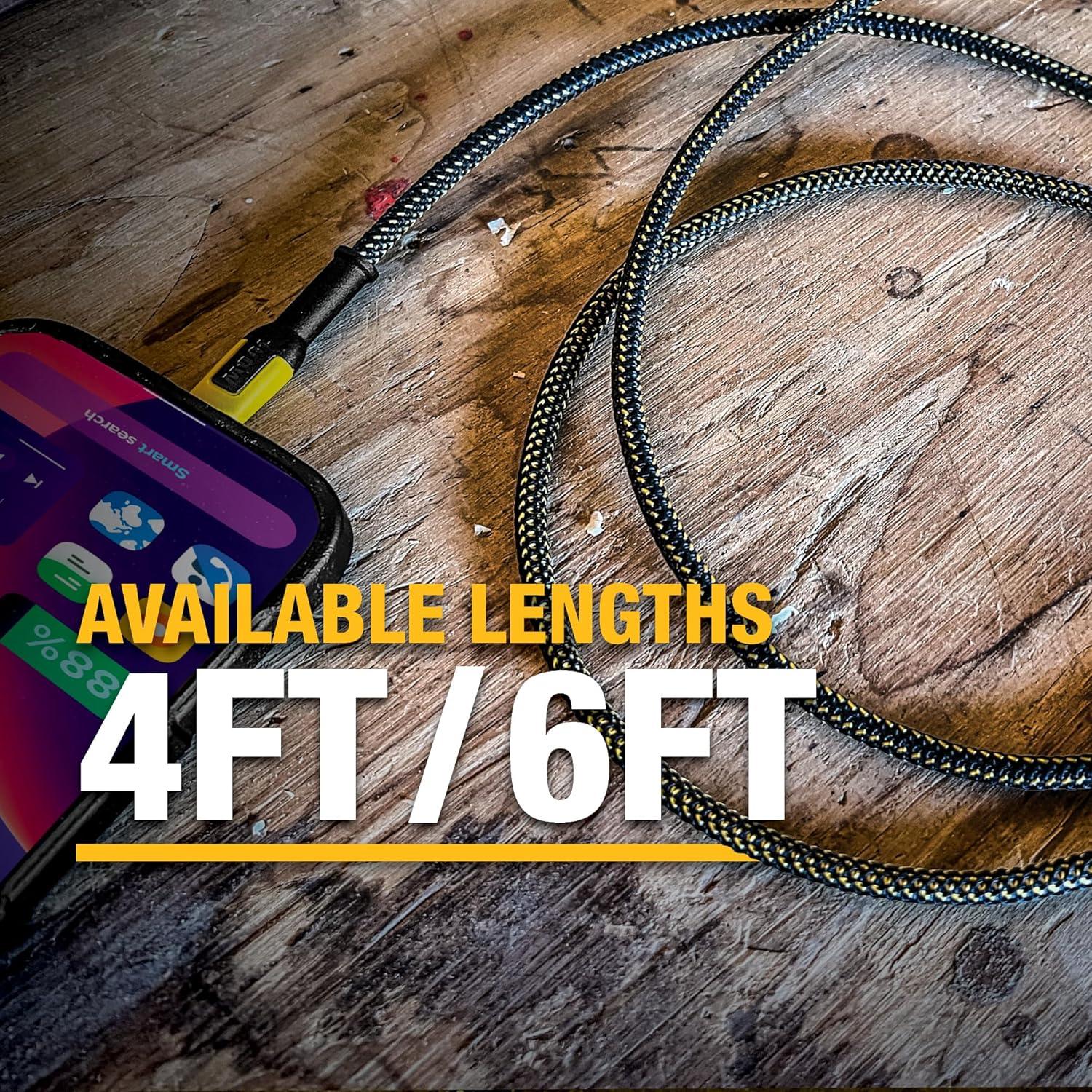 Cable USB C DEWALT 100W 1.22m Carga Rápida PD Tipo-C