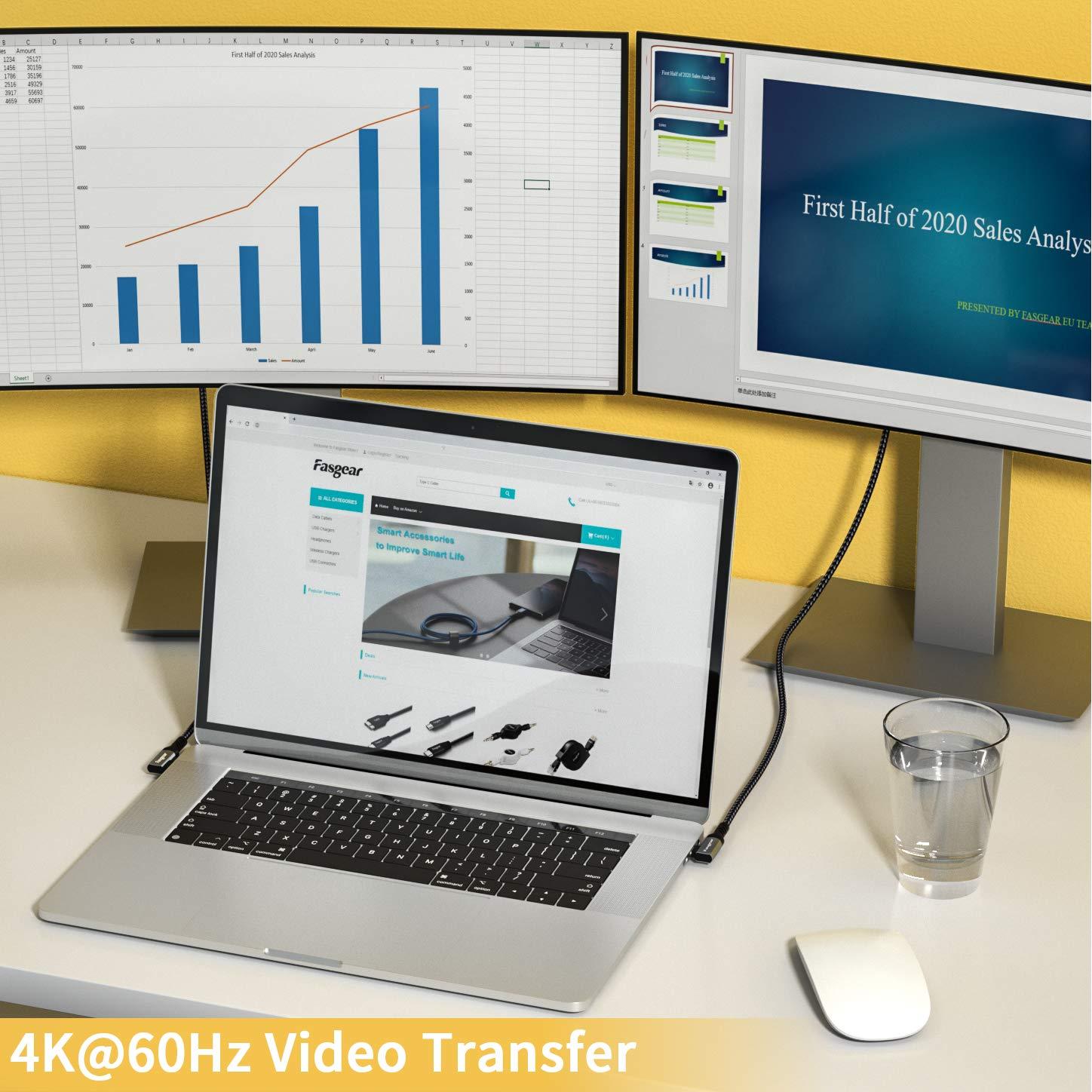 Cable USB C a USB C 3.1 Gen 2 Fasgear 3m 10Gbps 100W