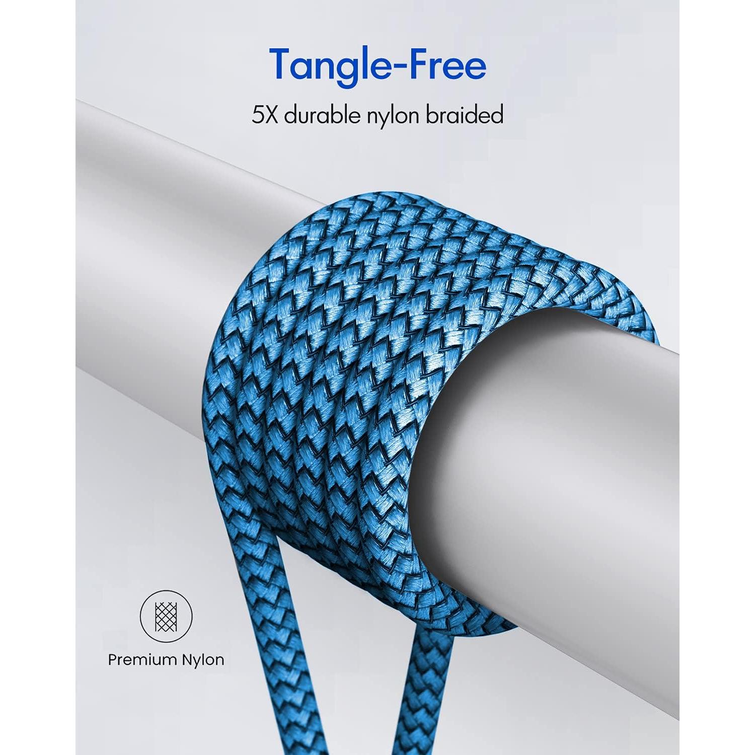 Cable USB C a C 3.05m Baiwwa 60W Carga Rápida 2 Unidades