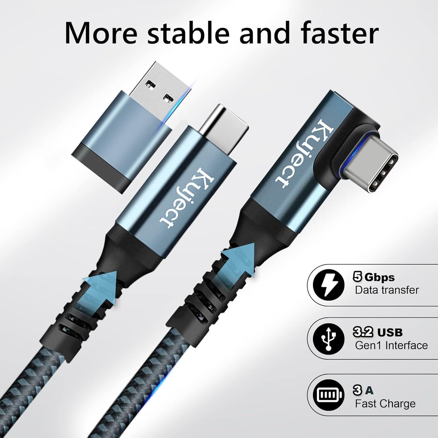 Cable de enlace Kuject 6.1m USB 3.0 tipo C para Quest 2/Pro