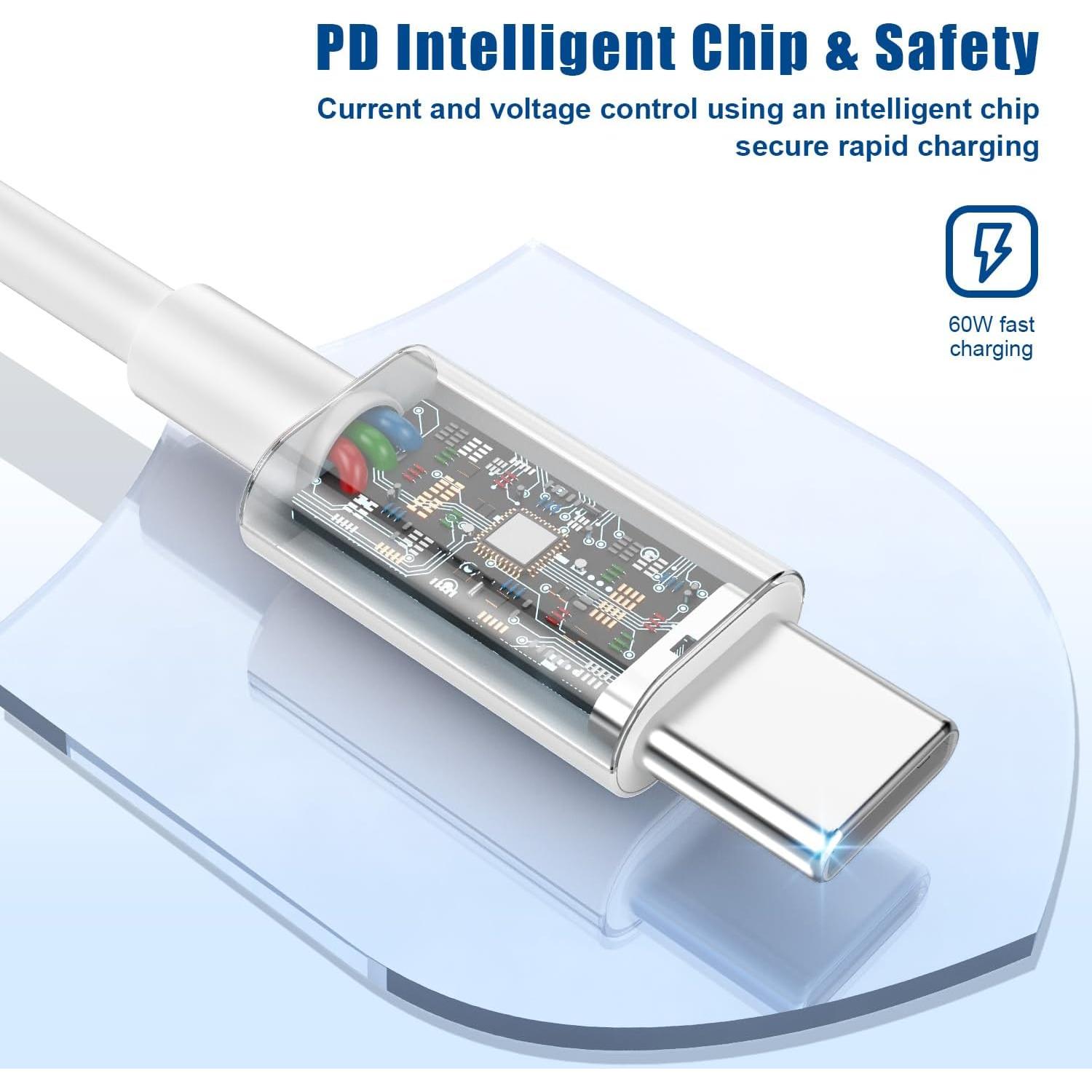 Cable de carga rápida USB C a C 3m Pukerehab 60W