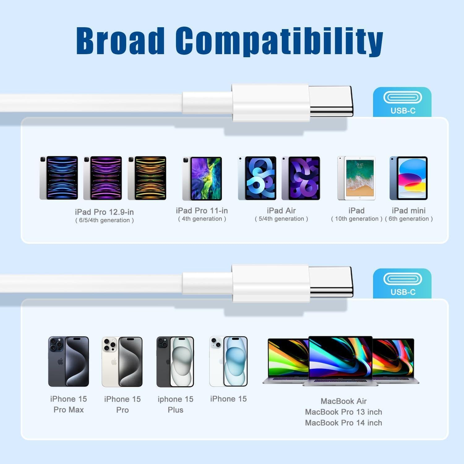 Cable de carga rápida USB C a C 3m Pukerehab 60W