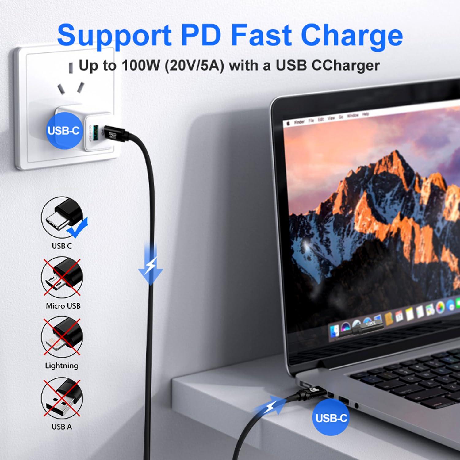 Cable USB C a C 6m 100W 4K 60Hz YOTETION