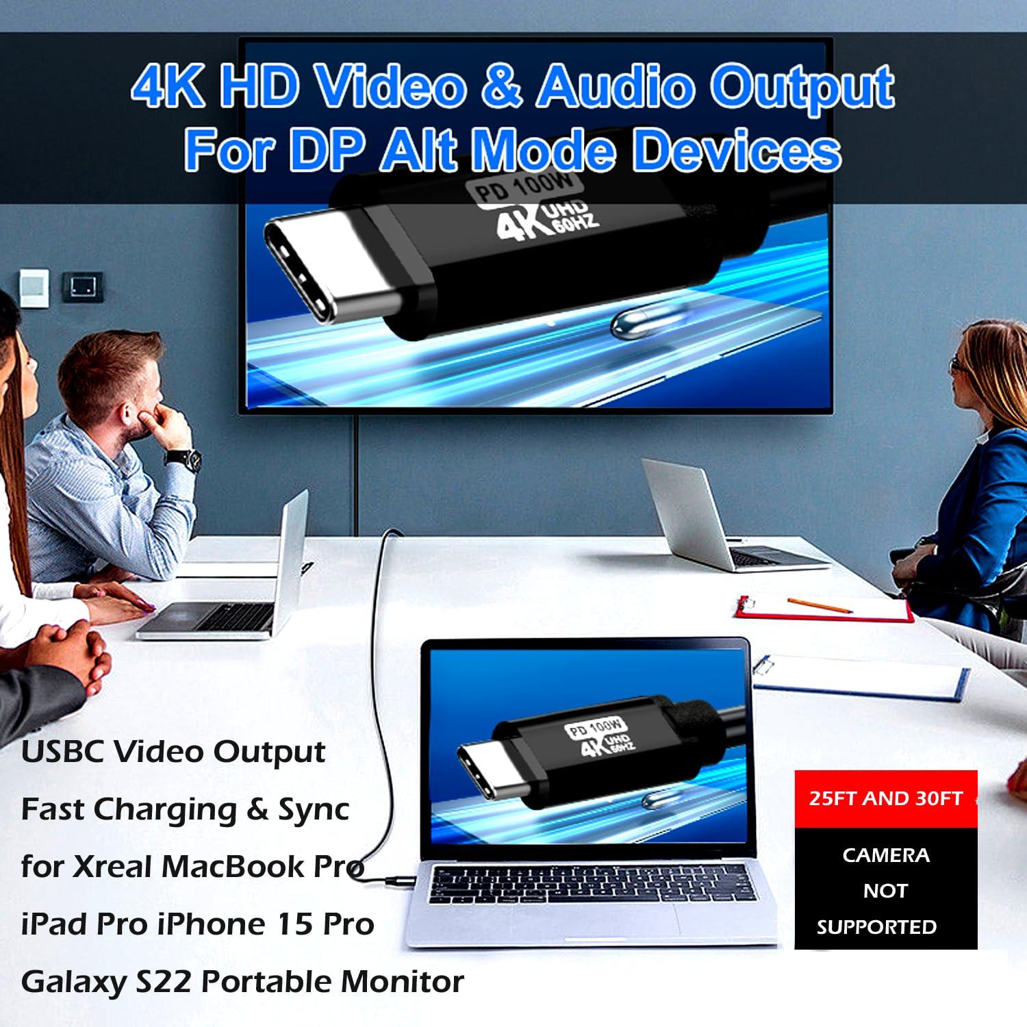 Cable USB C a C 6m 100W 4K 60Hz YOTETION