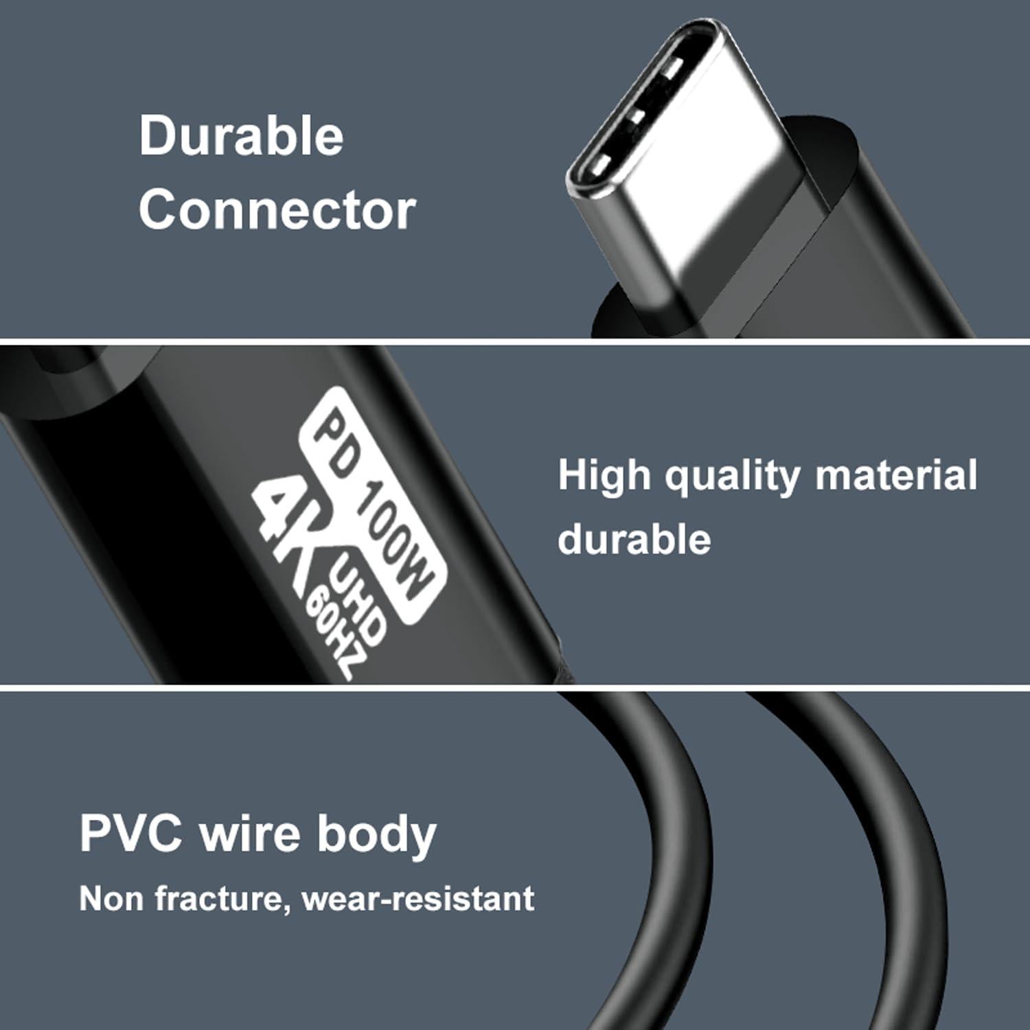 Cable USB C a C 6m 100W 4K 60Hz YOTETION