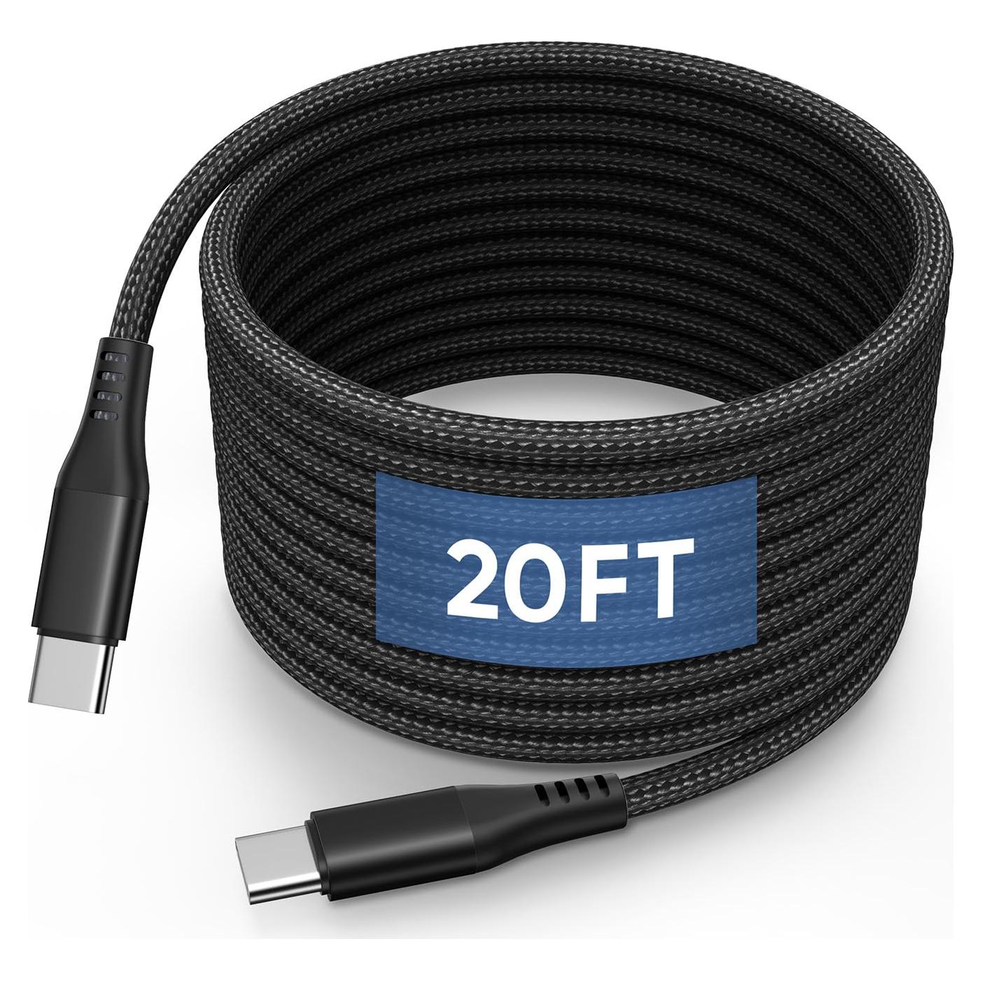 Cable USB C a USB C 20 pies 60W AZPPANXI trenzado nylon