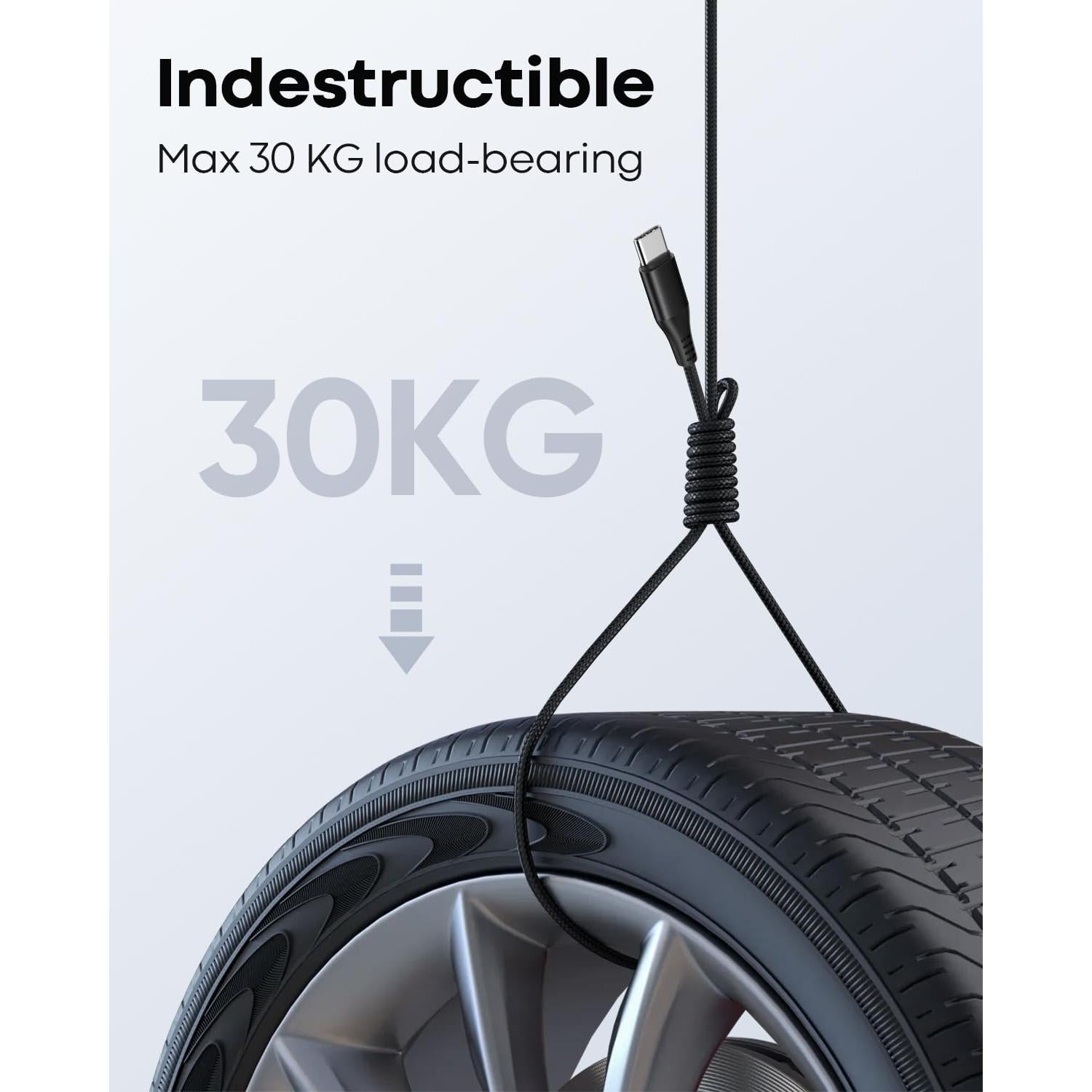 Cable USB C a USB C 20 pies 60W AZPPANXI trenzado nylon