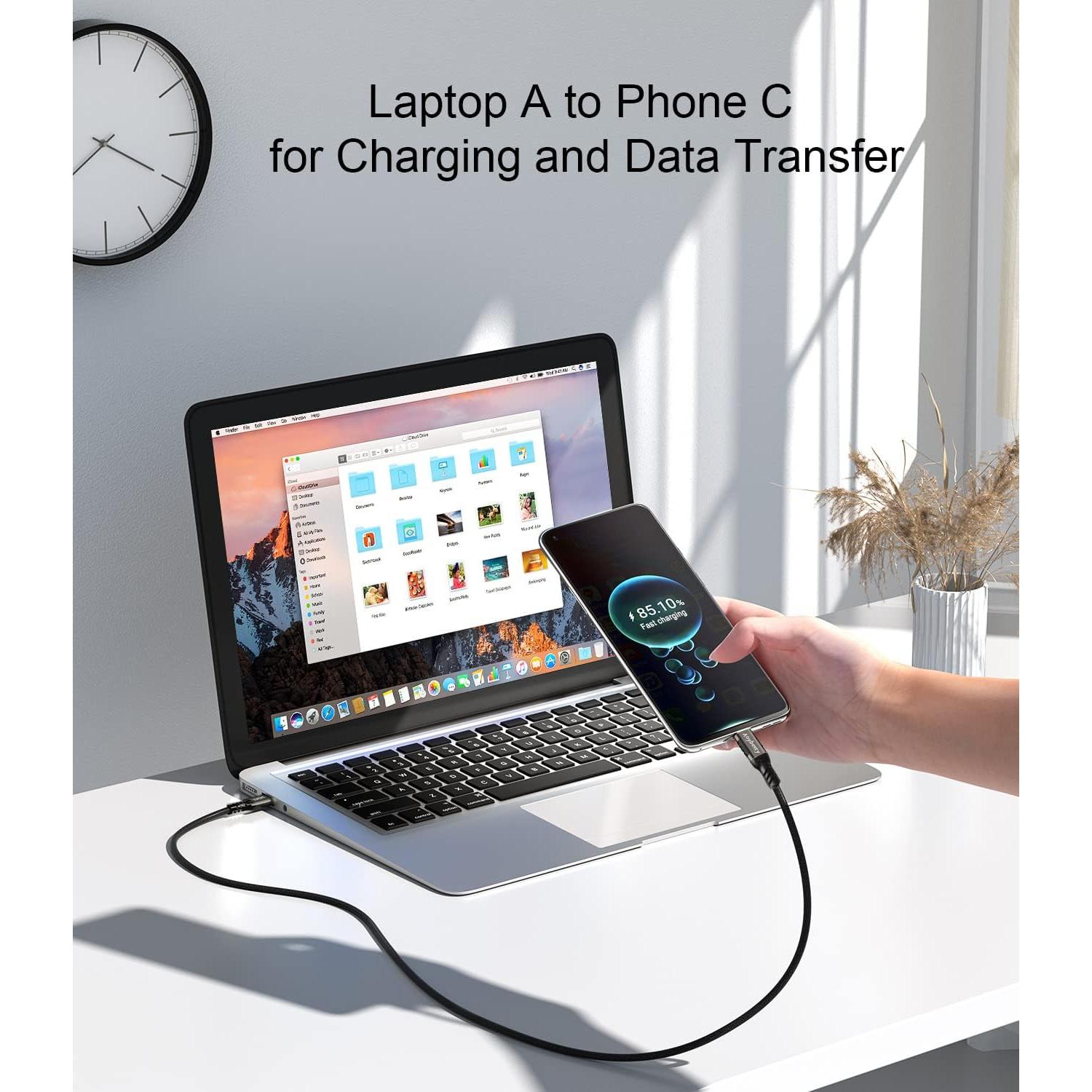 Cable USB A a USB C 2M Aoybevty 10Gbps 60W Carga Rápida