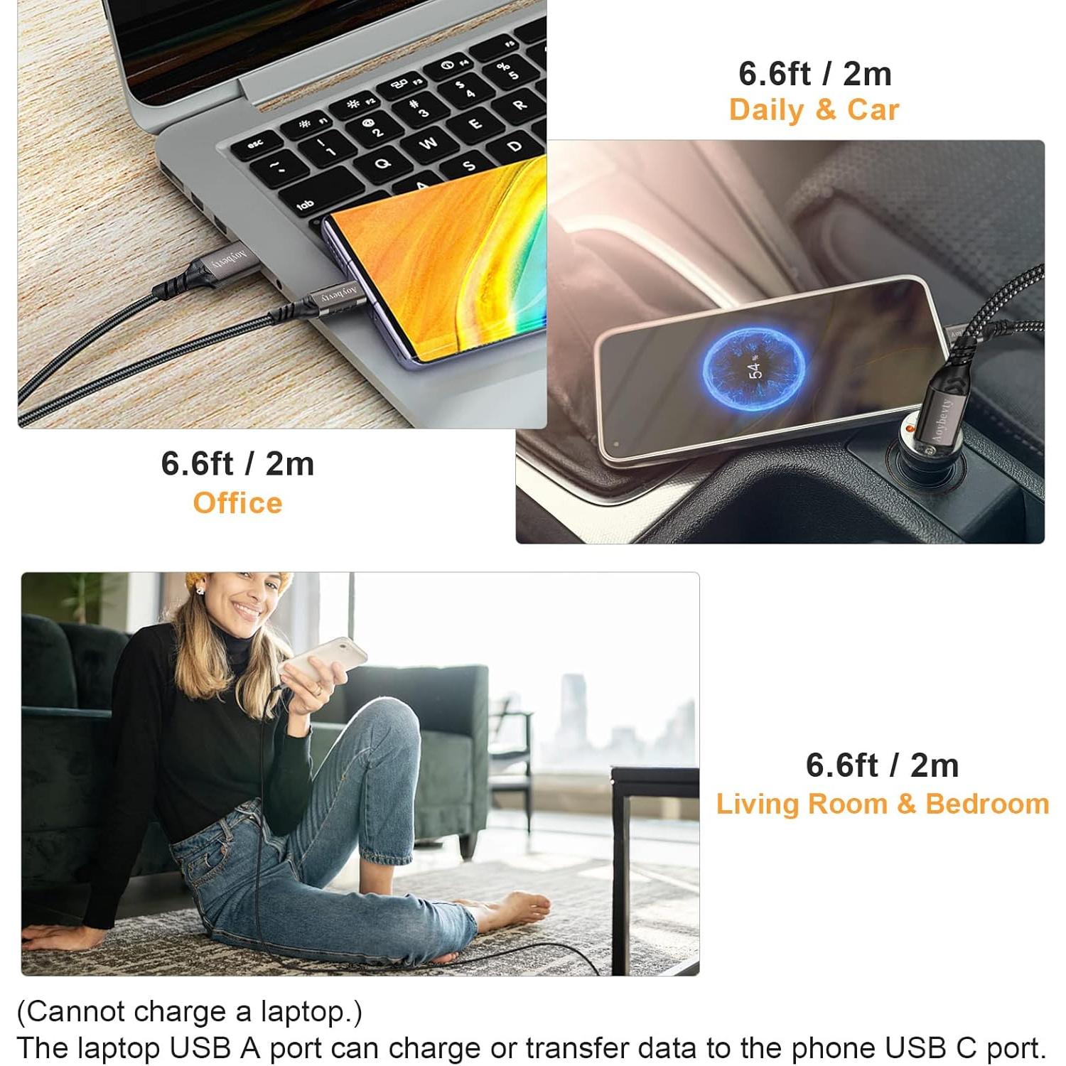 Cable USB A a USB C 2M Aoybevty 10Gbps 60W Carga Rápida