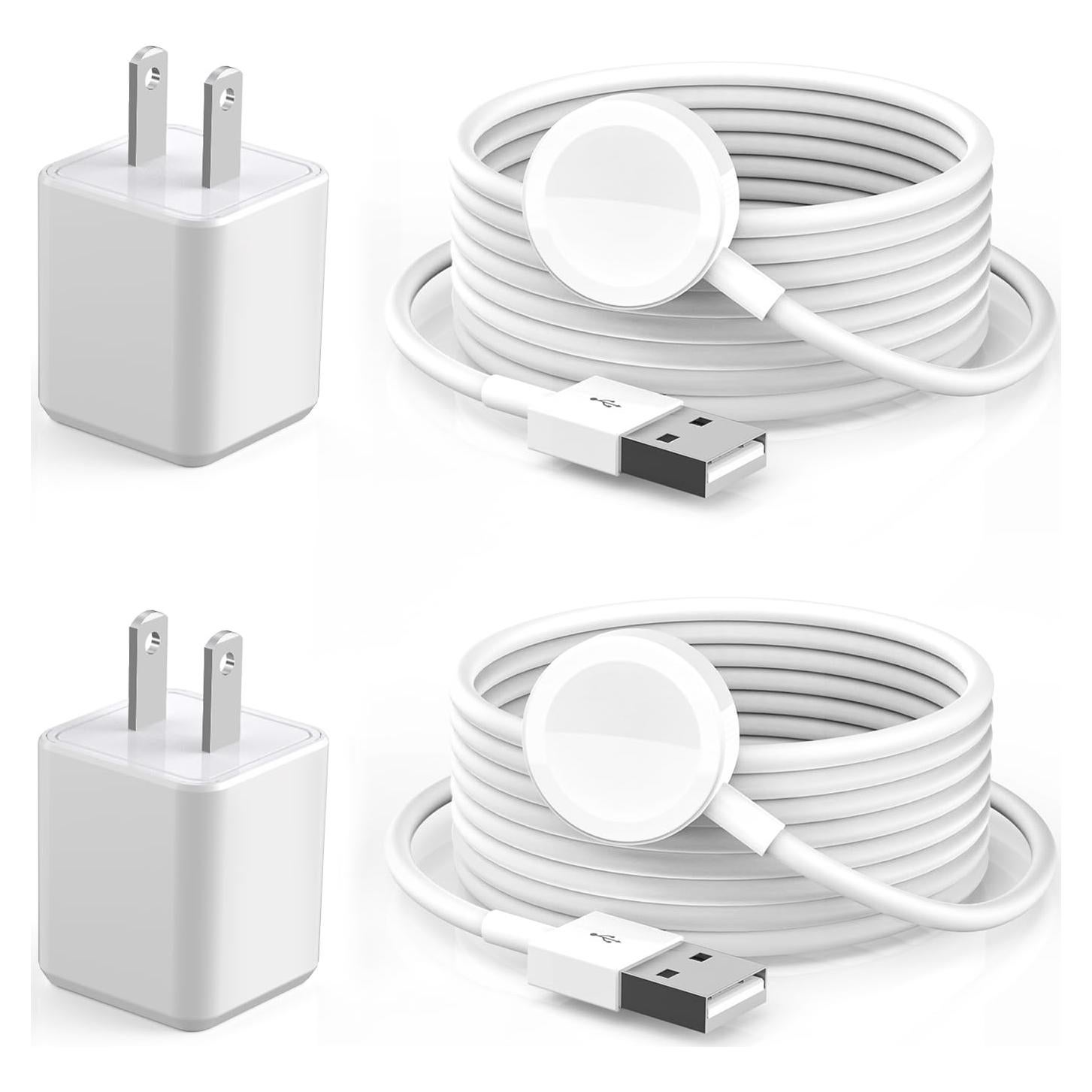 Cargador Rápido para Apple Watch 2M Blanco - 2 Paquetes