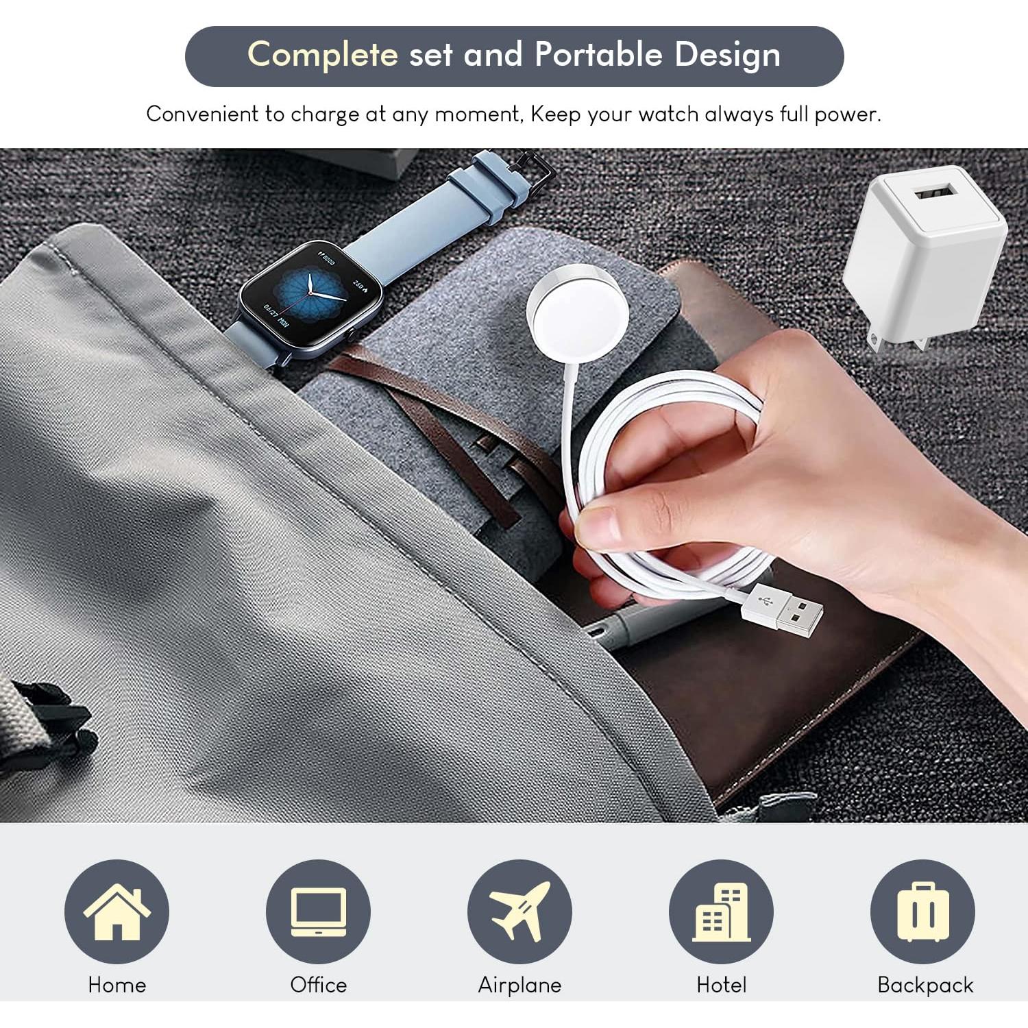 Cargador Rápido para Apple Watch 2M Blanco - 2 Paquetes