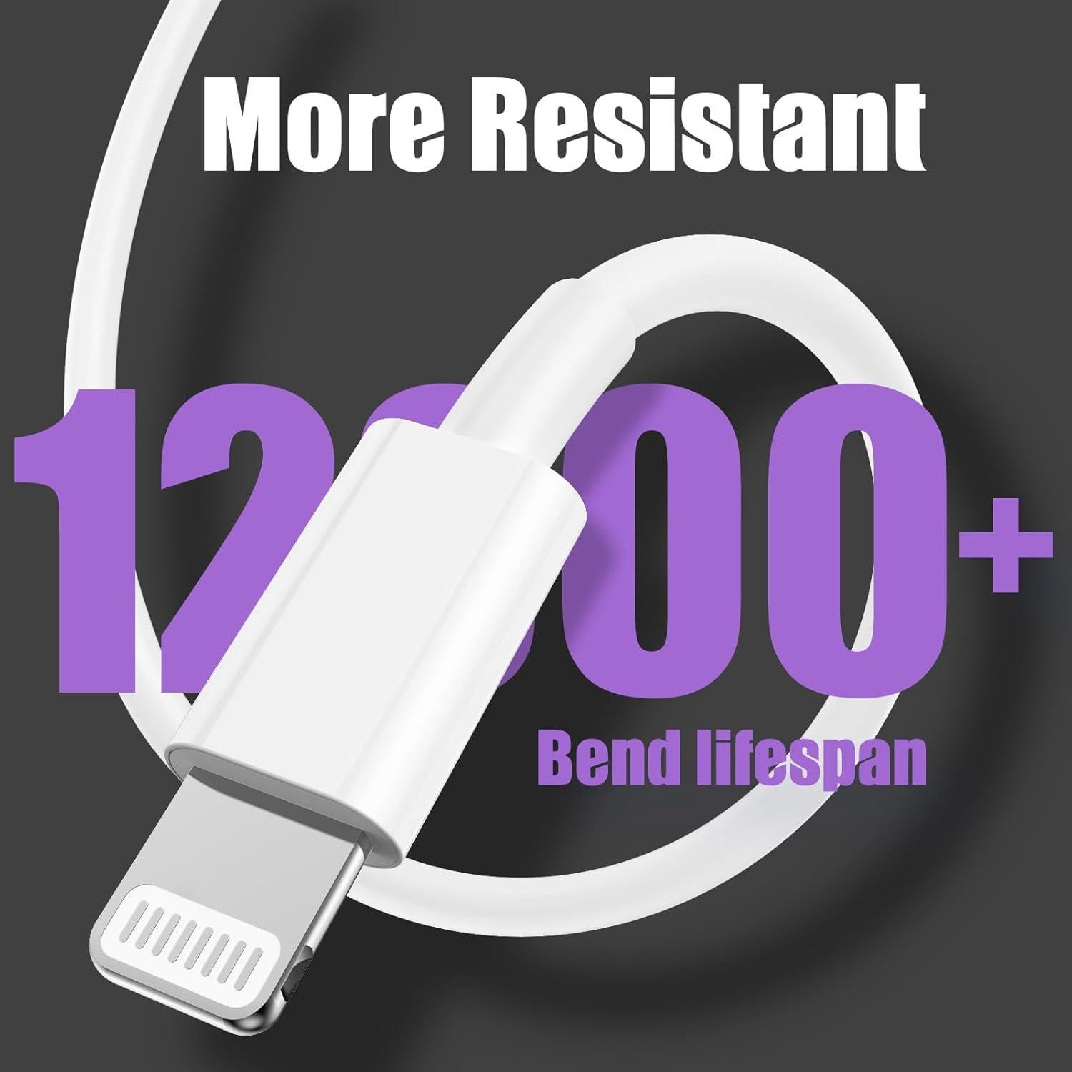 Cable USB a Lightning Essri 3Pack 10 pies Carga Rápida