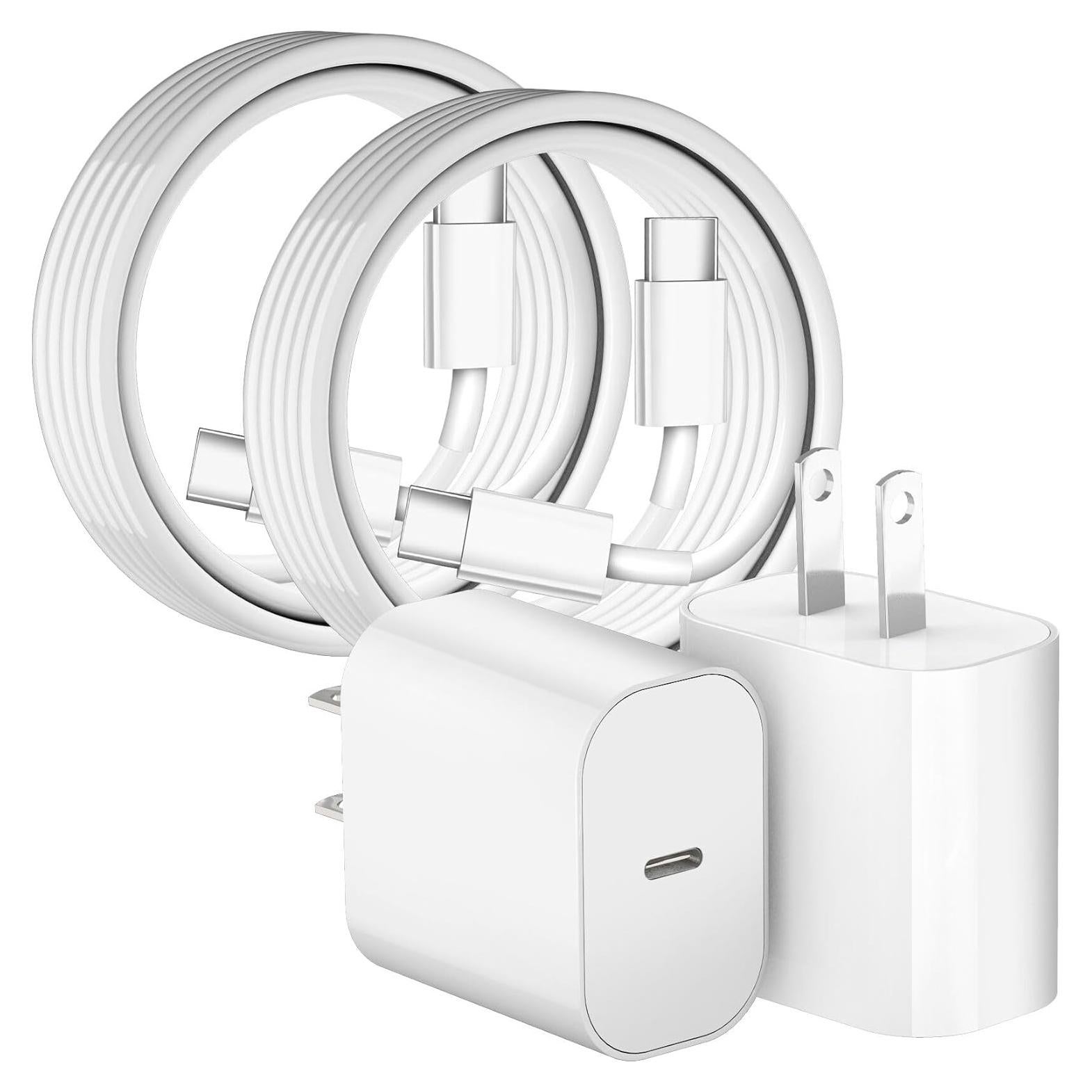 Cargador Rápido 20W Apple iPhone 17 16 15 Pro + Cable 6FT