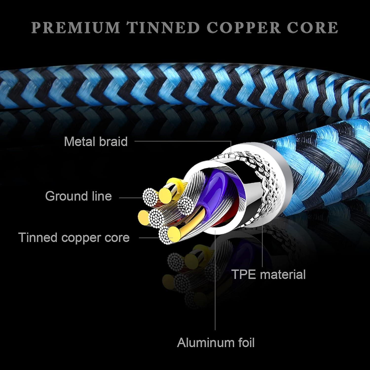 Cargador Rápido USB Doble Puerto + 4 Cables Trenzados iPhone