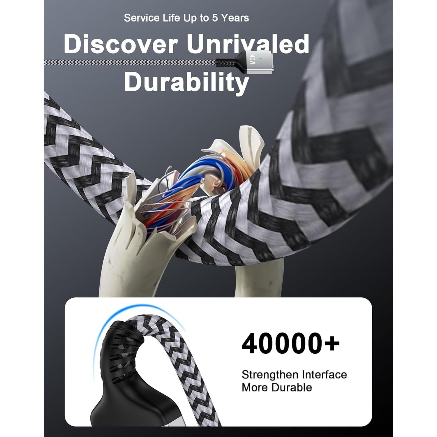 Cable de Carga USB-C a MagSafe 3 140W para MacBook Pro/Air