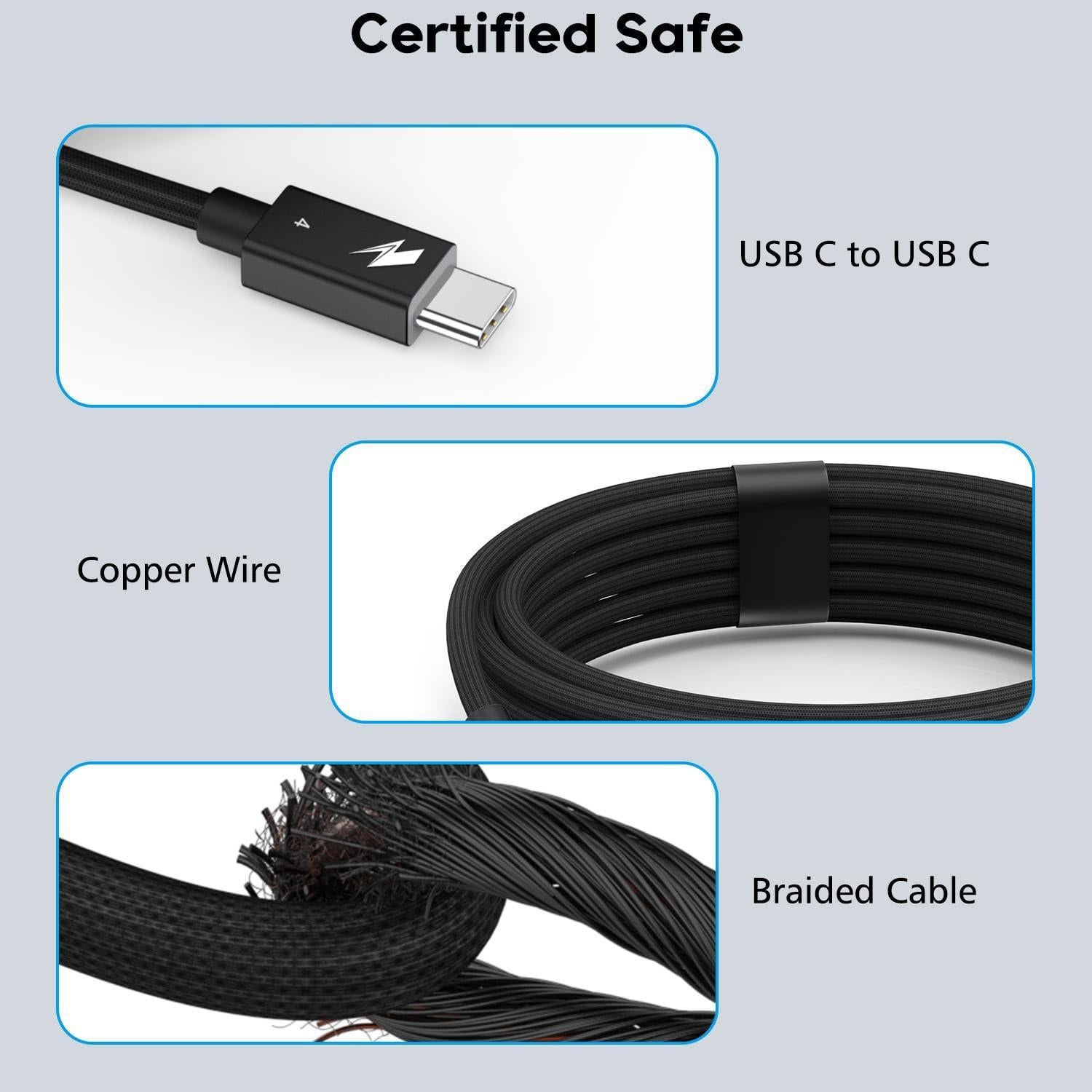 Cable Thunderbolt 4 3M Apple USB-C 240W Carga Rápida 40Gbps
