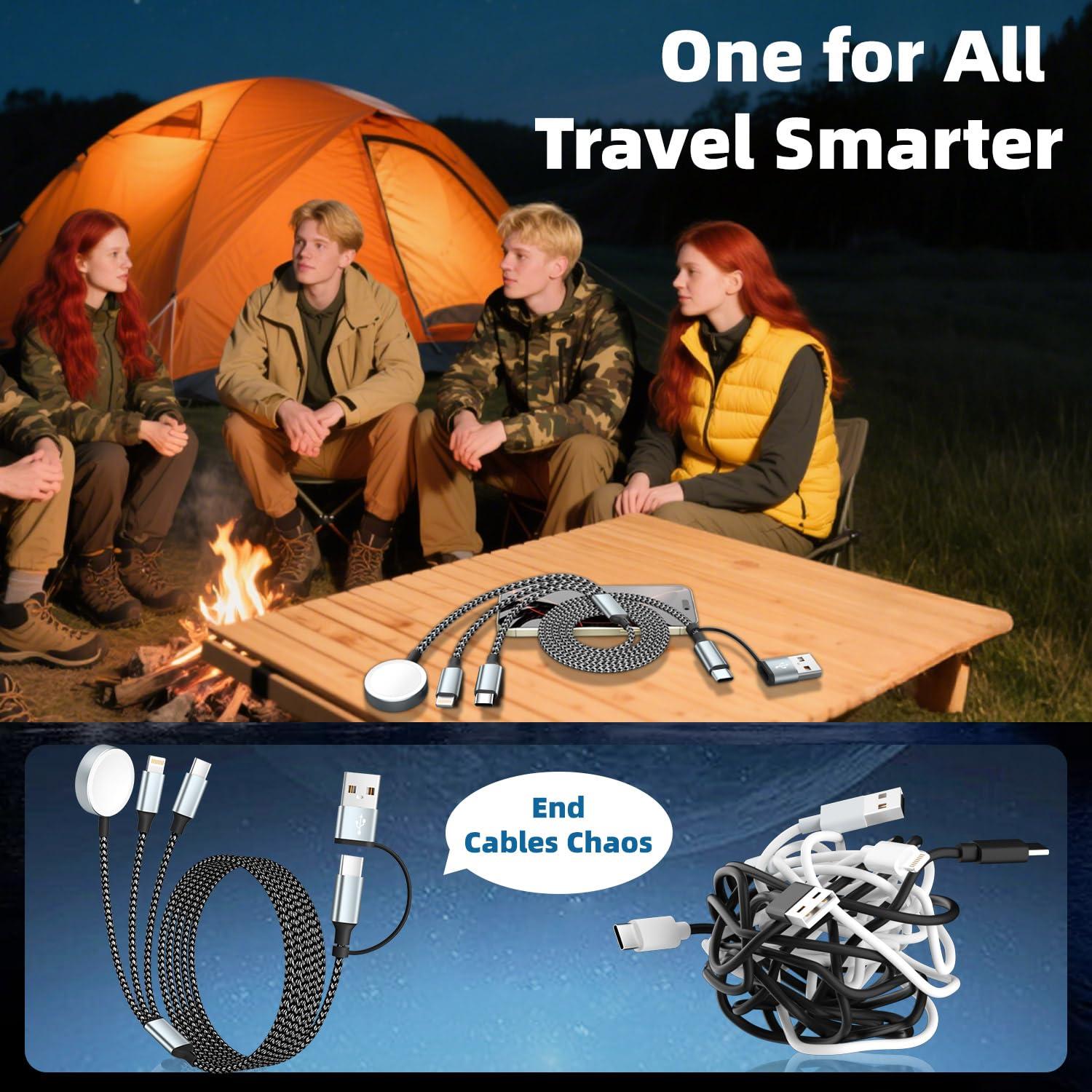 Cable de Carga Multi 3 en 2 MPATIBY 1.52m para iWatch y iPhone