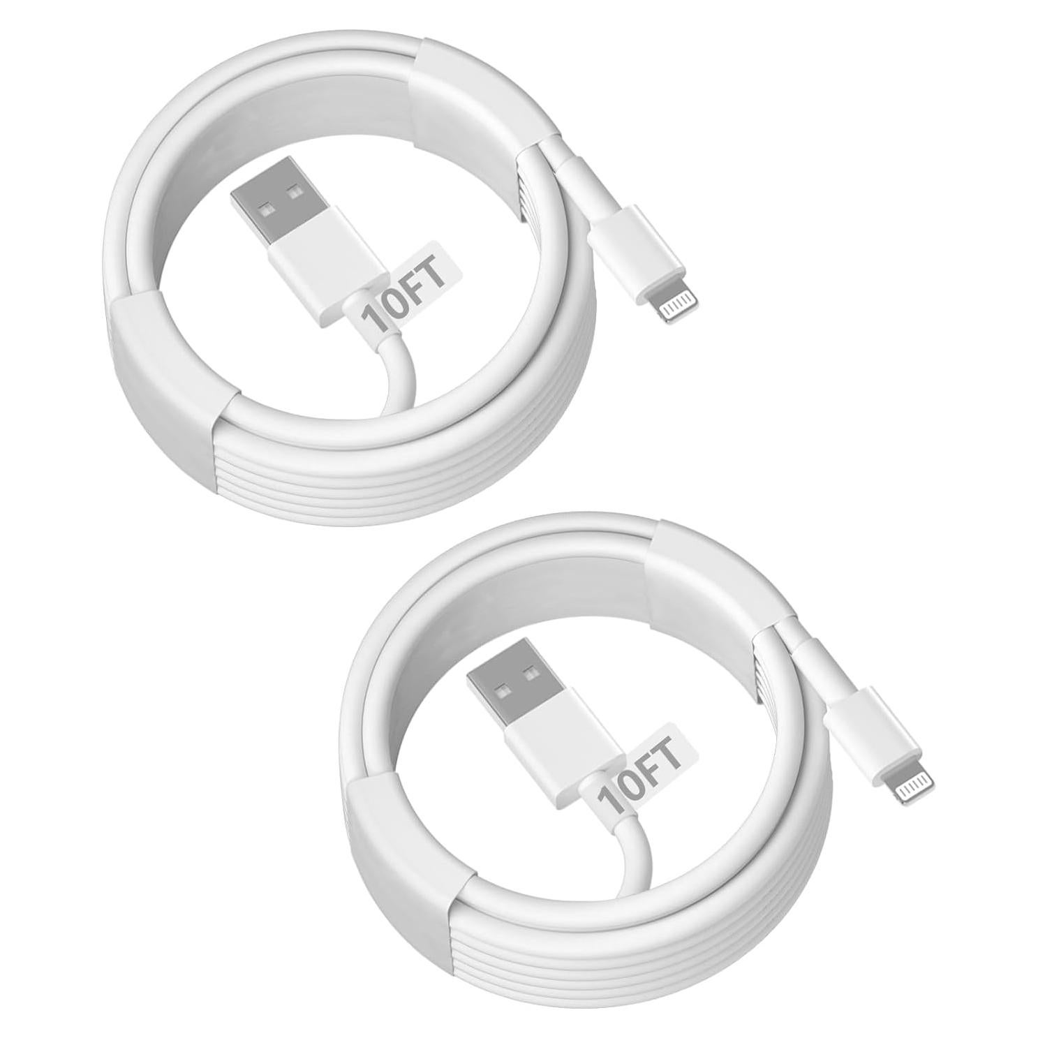 Cable Carplay USB A a Lightning 10 pies MUSTHAVZ - Paquete de 2