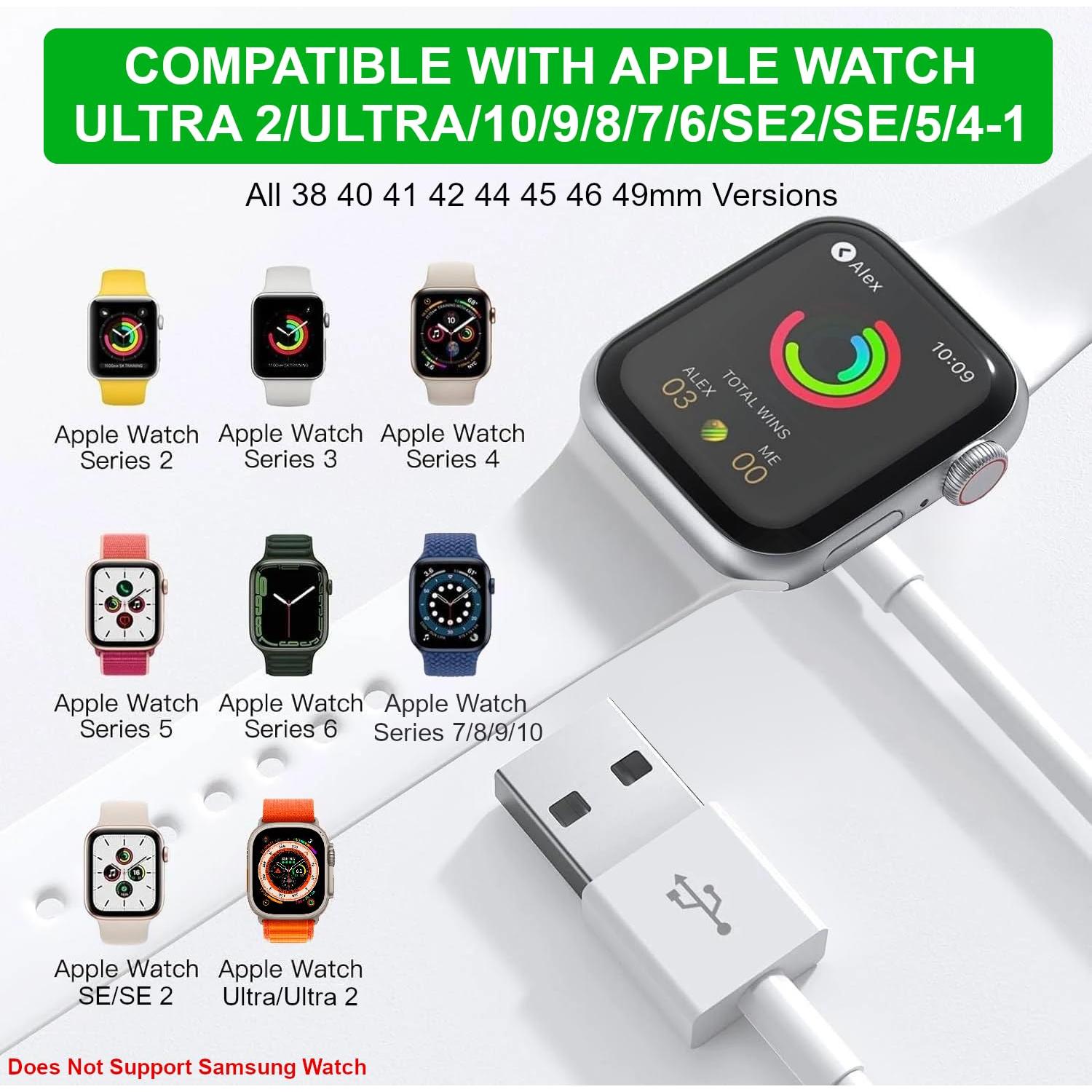 Cable de Cargador Magnético 2M para Apple Watch - Carga Rápida