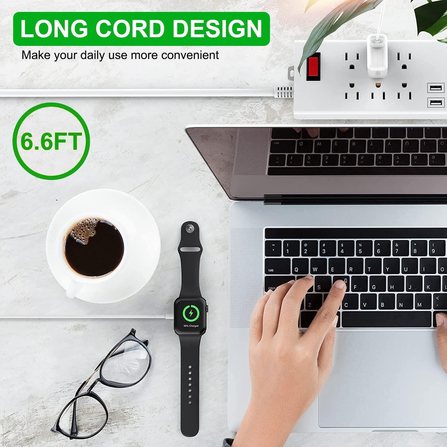 Cable de Cargador Magnético 2M para Apple Watch - Carga Rápida