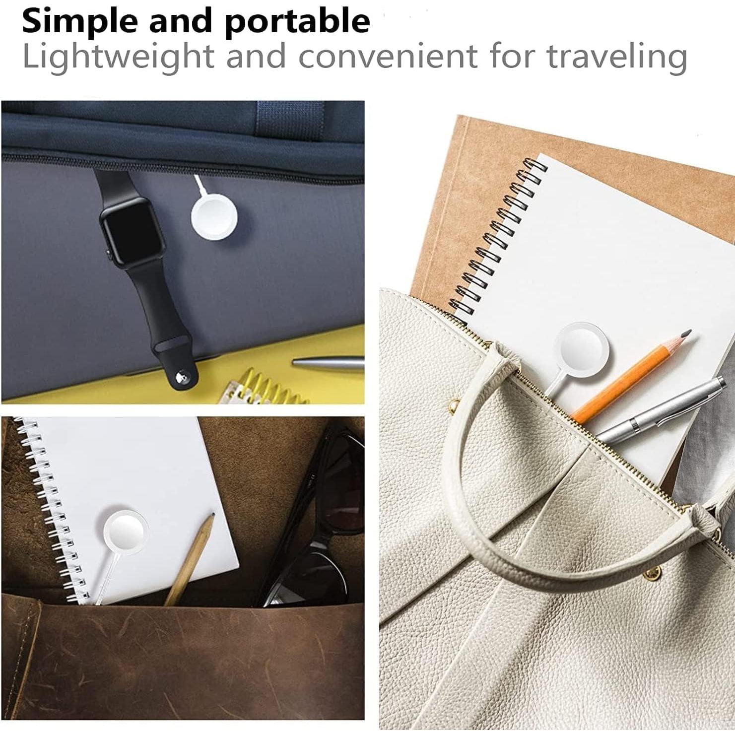 Cable de Carga Magnético USB C xiwxi para Apple Watch 2M Blanco