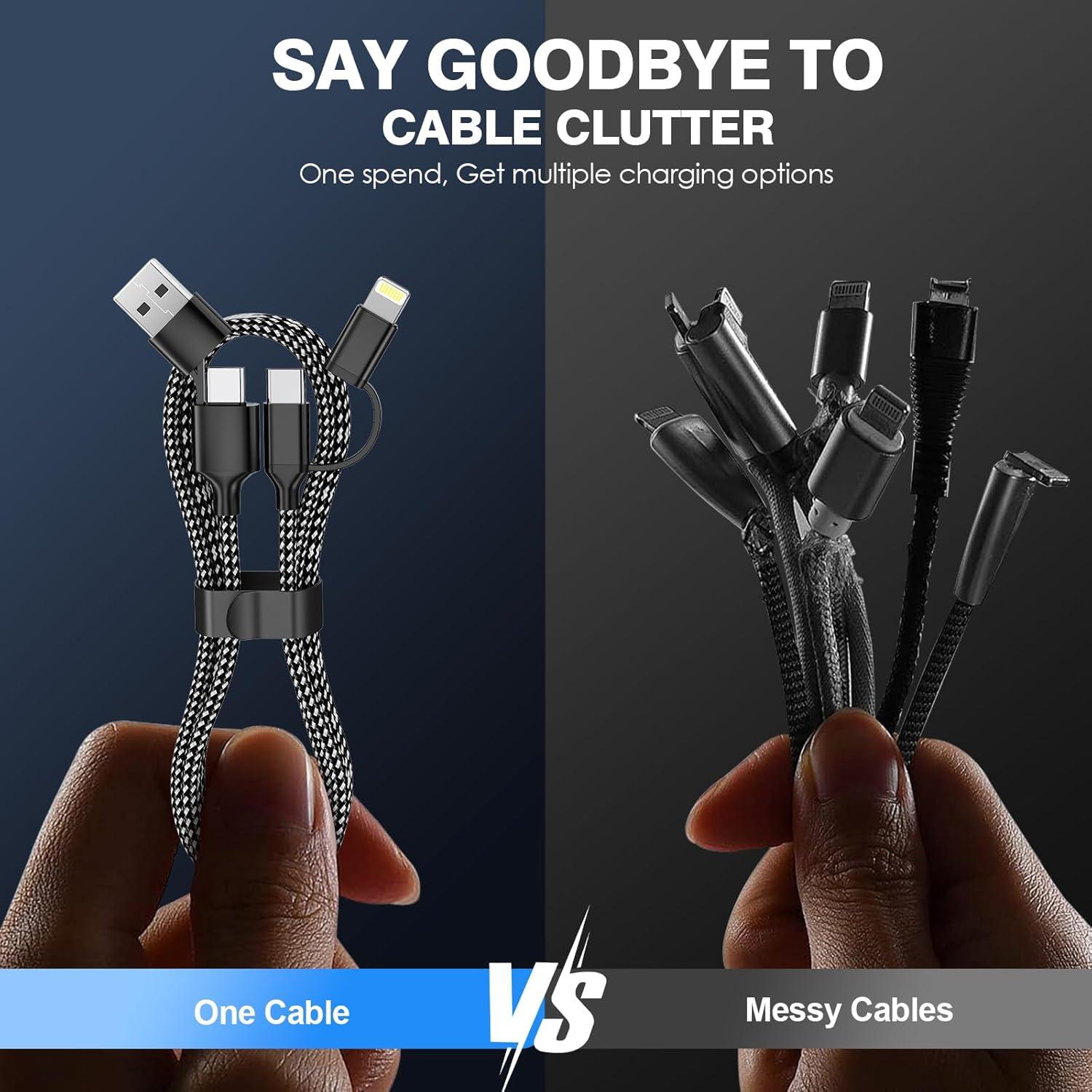 Cable de Carga Extra Largo 6m 60W USB-C y Lightning para iPhone