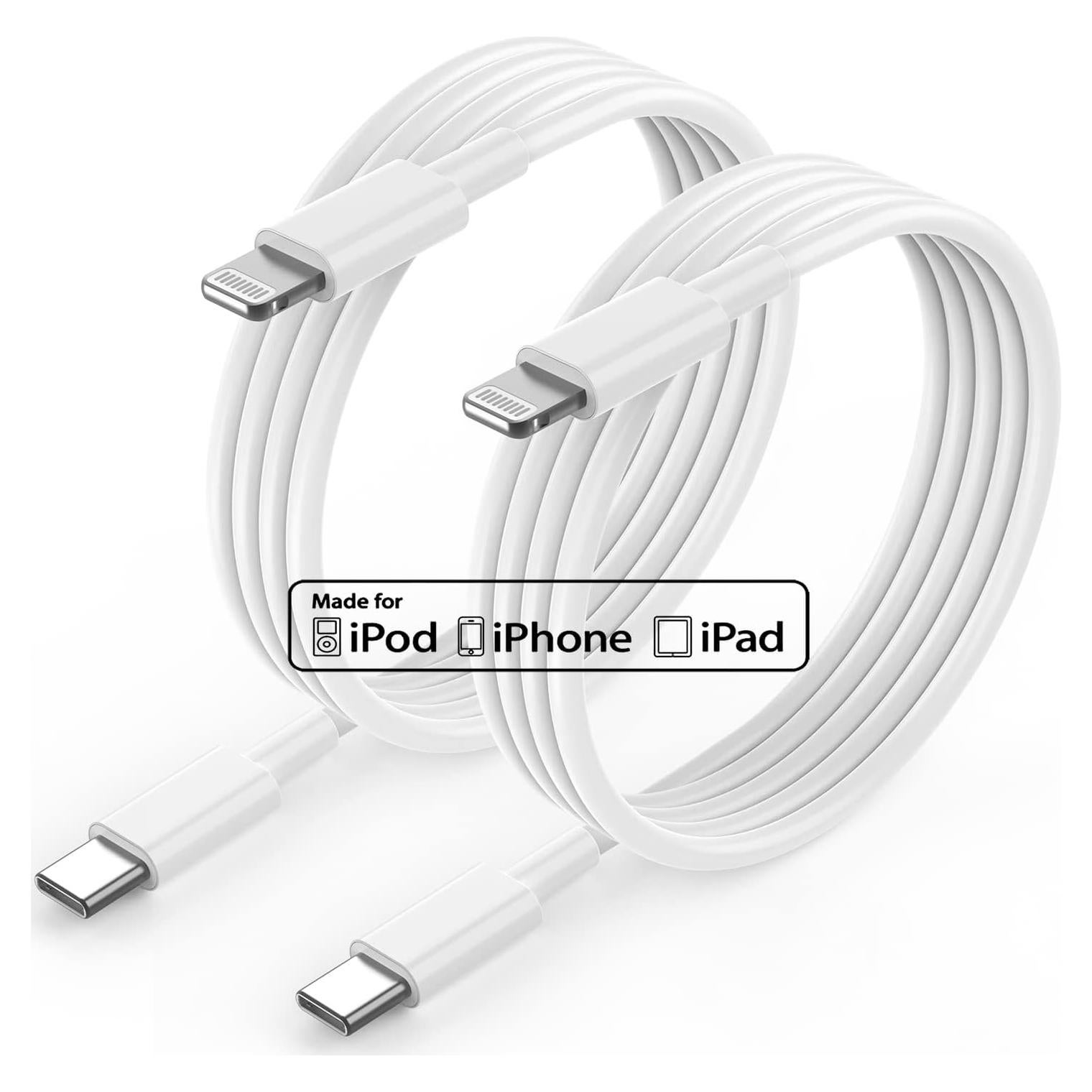 Cable de Carga Rápida 3m Jeenek USB C a Lightning MFi