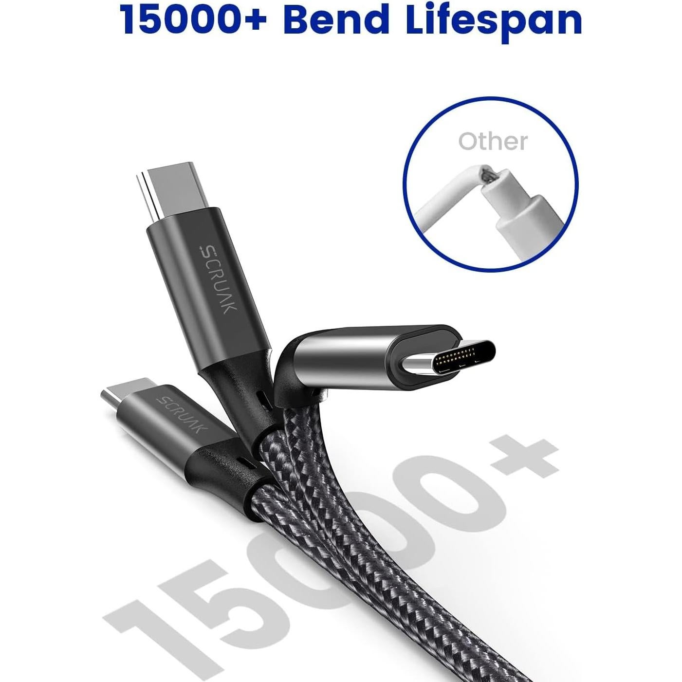 Cable de Carga Rápida USB C 5M SCRUAK para iPhone 15/16