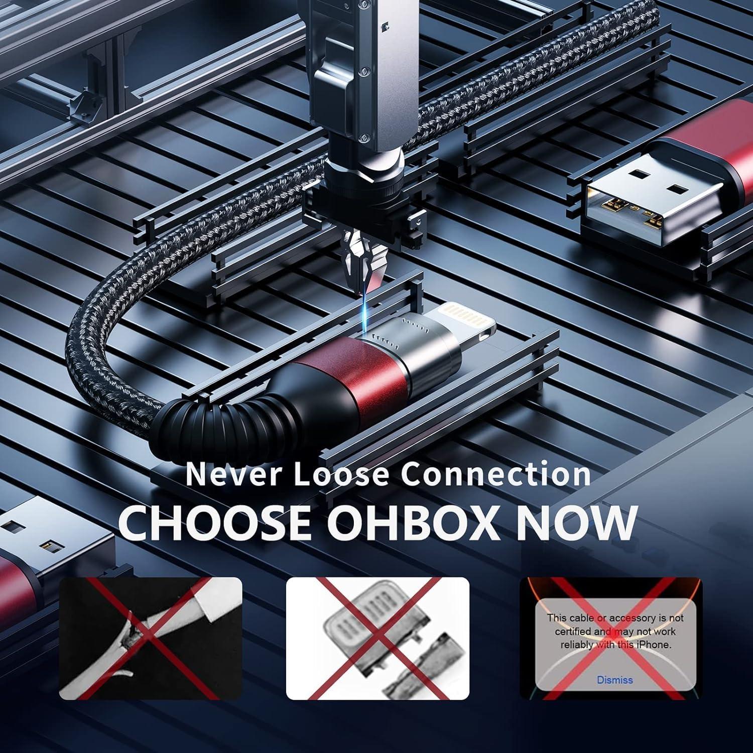 Cargador iPhone 10FT 3Pack MFi Cable USB-A a Lightning